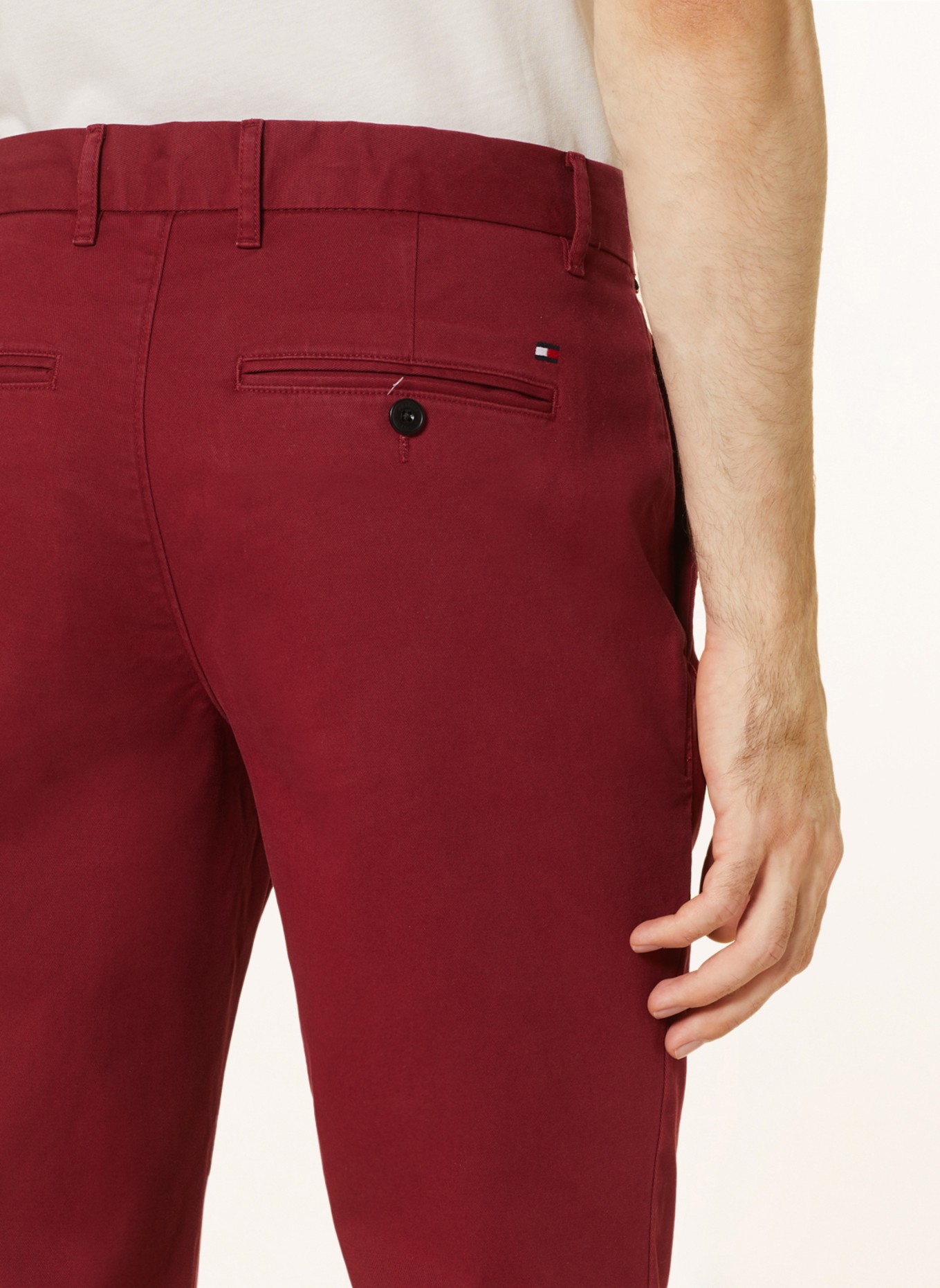 TOMMY HILFIGER Chino BLEECKER Slim Fit: DUNKELROT