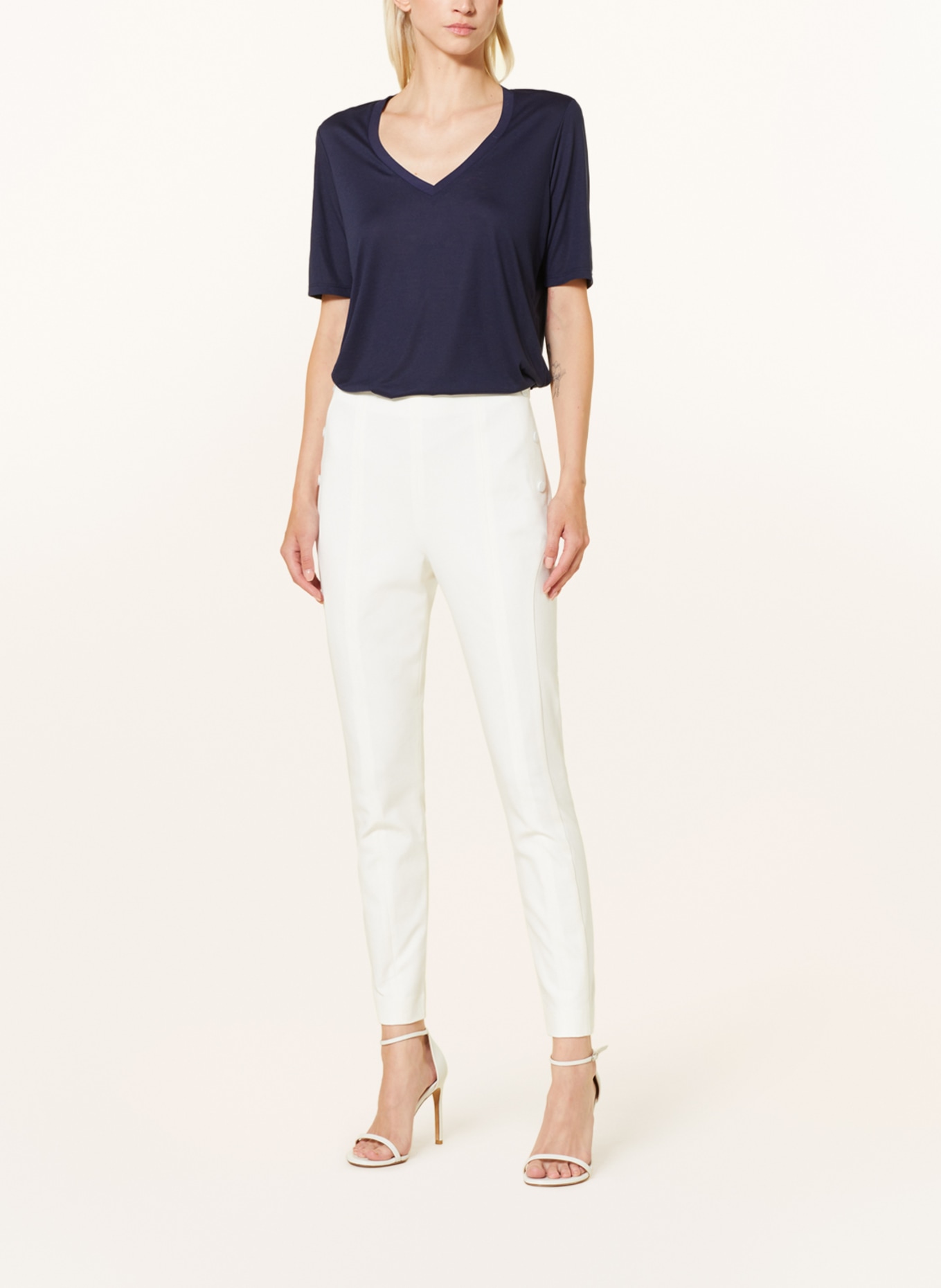 TED BAKER 7/8 trousers LIROI, Color: WHITE (Image 2)