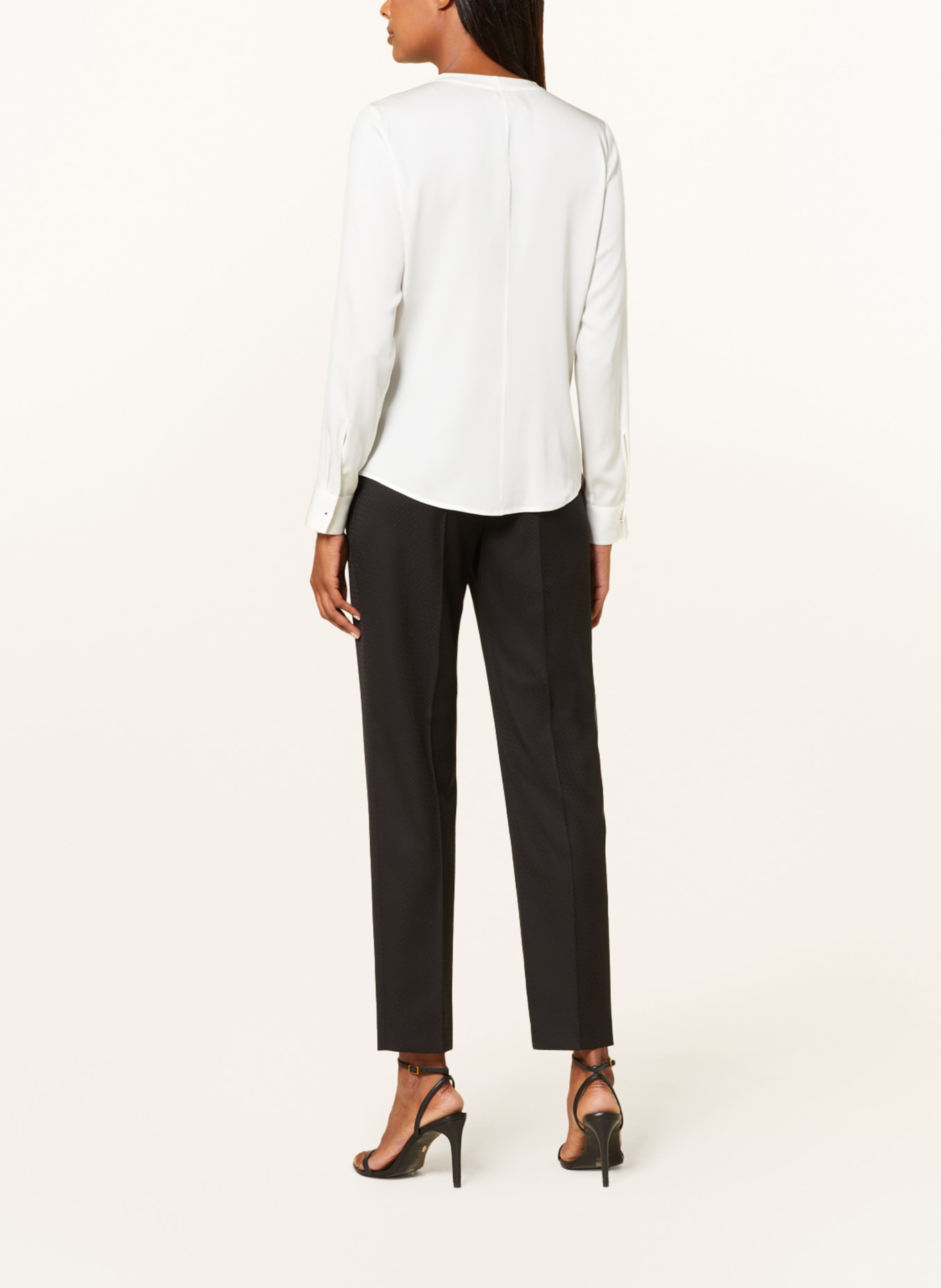 BOSS Shirt blouse BANORAH in silk, Color: WHITE (Image 3)