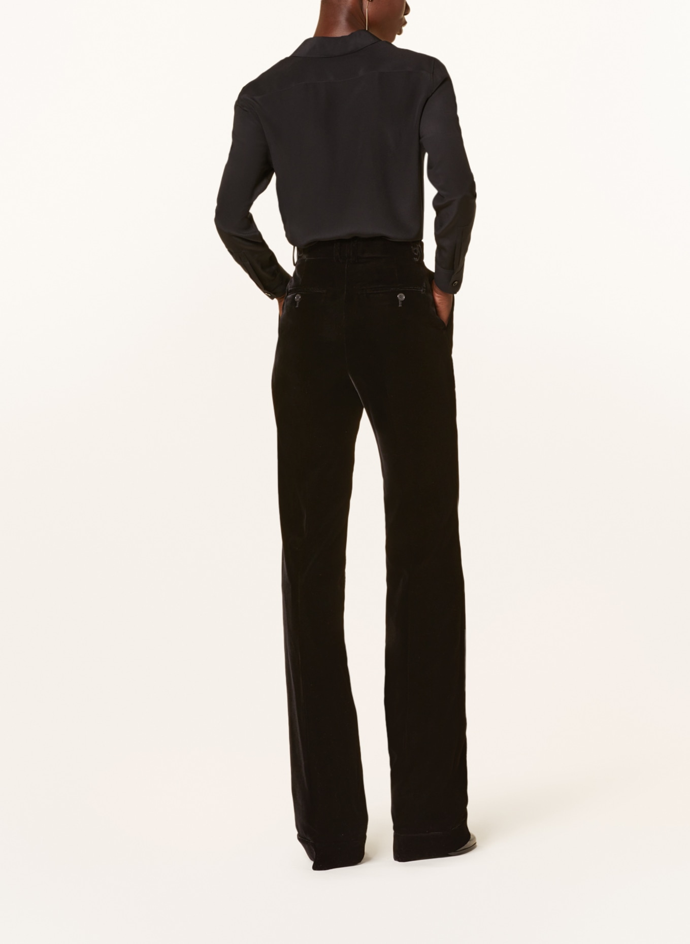 SAINT LAURENT Spodnie z aksamitu , Kolor: CZARNY (Obrazek 3)