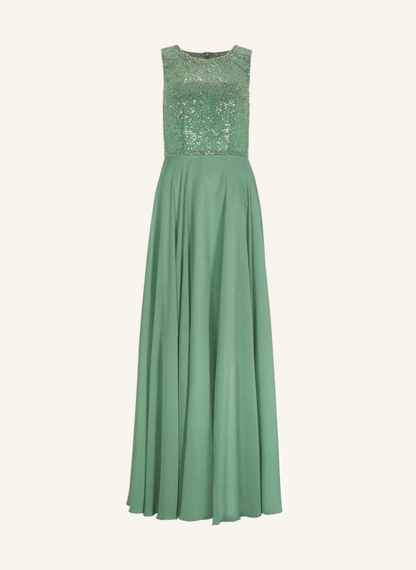 SWING Evening dress with sequins and decorative gems, Color: LIGHT GREEN (Image 1)