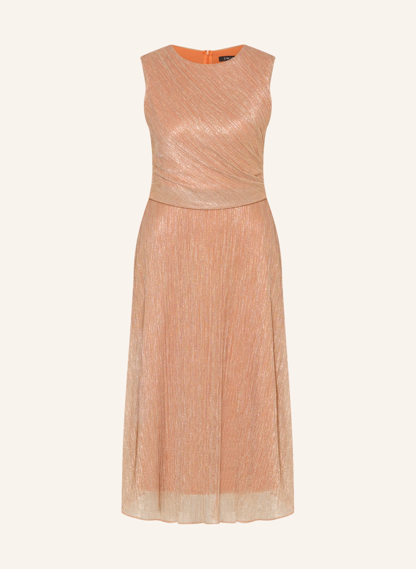 SWING Cocktail dress with glitter thread, Color: SALMON (Image 1)