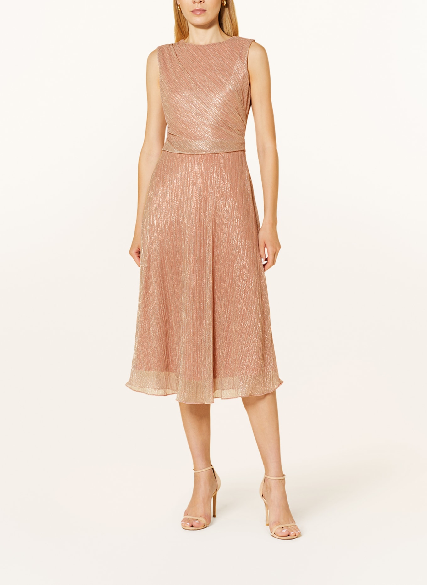 SWING Cocktail dress with glitter thread, Color: SALMON (Image 2)