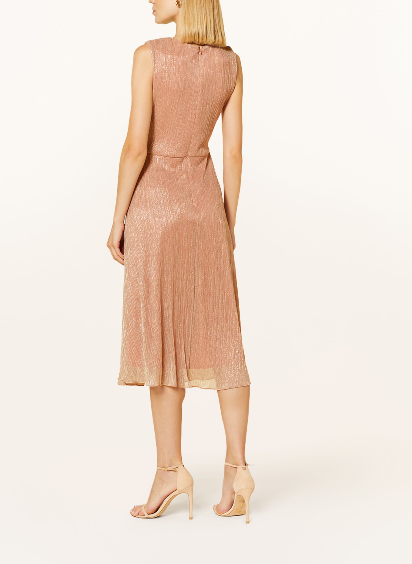 SWING Cocktail dress with glitter thread, Color: SALMON (Image 3)