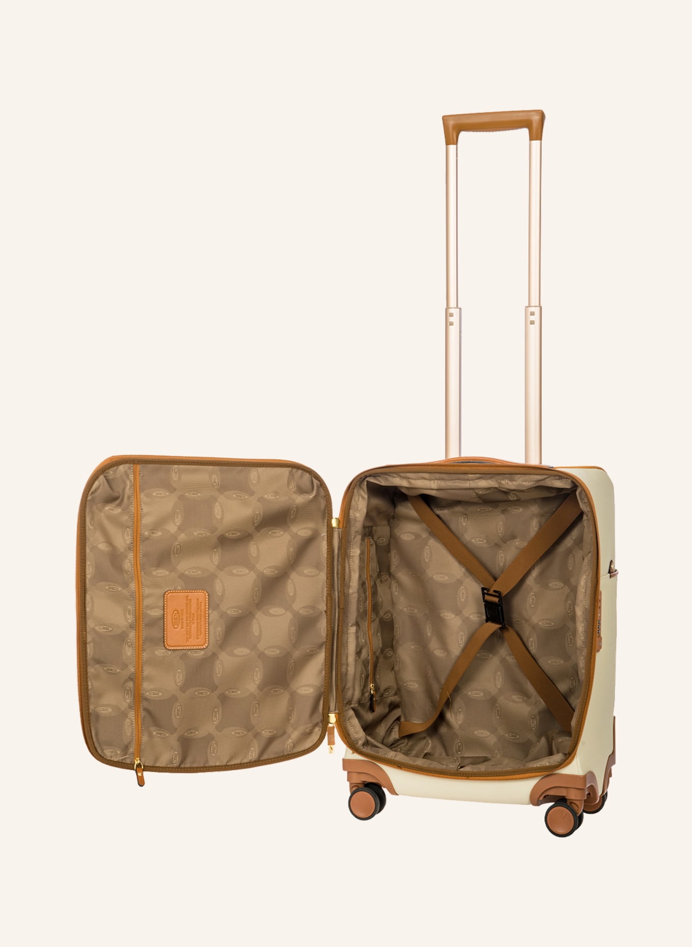 BRIC'S Wheeled luggage FIRENZE, Color: CREAM/ COGNAC (Image 2)