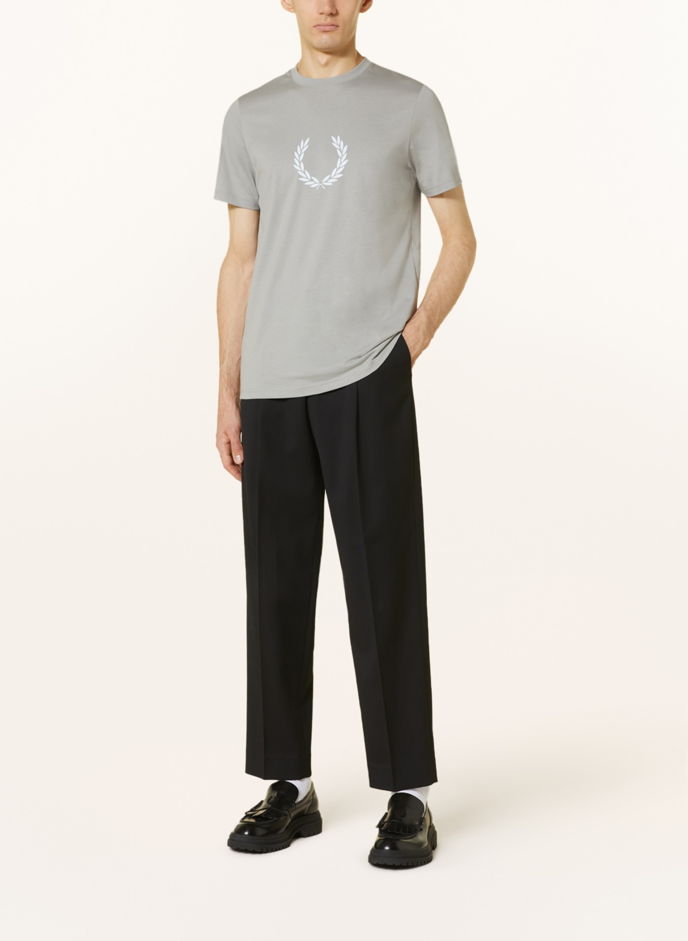 FRED PERRY T-shirt, Color: LIGHT GRAY (Image 2)