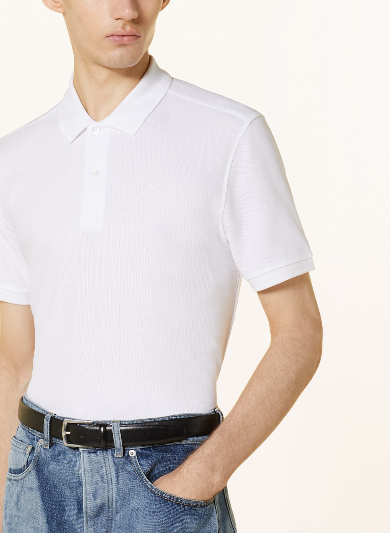 J.LINDEBERG Piqué polo shirt, Color: WHITE (Image 4)