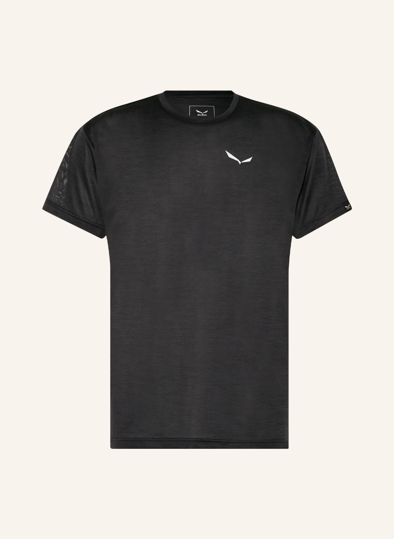 SALEWA T-shirt PUEZ MELANGE DRY'TON, Color: BLACK (Image 1)
