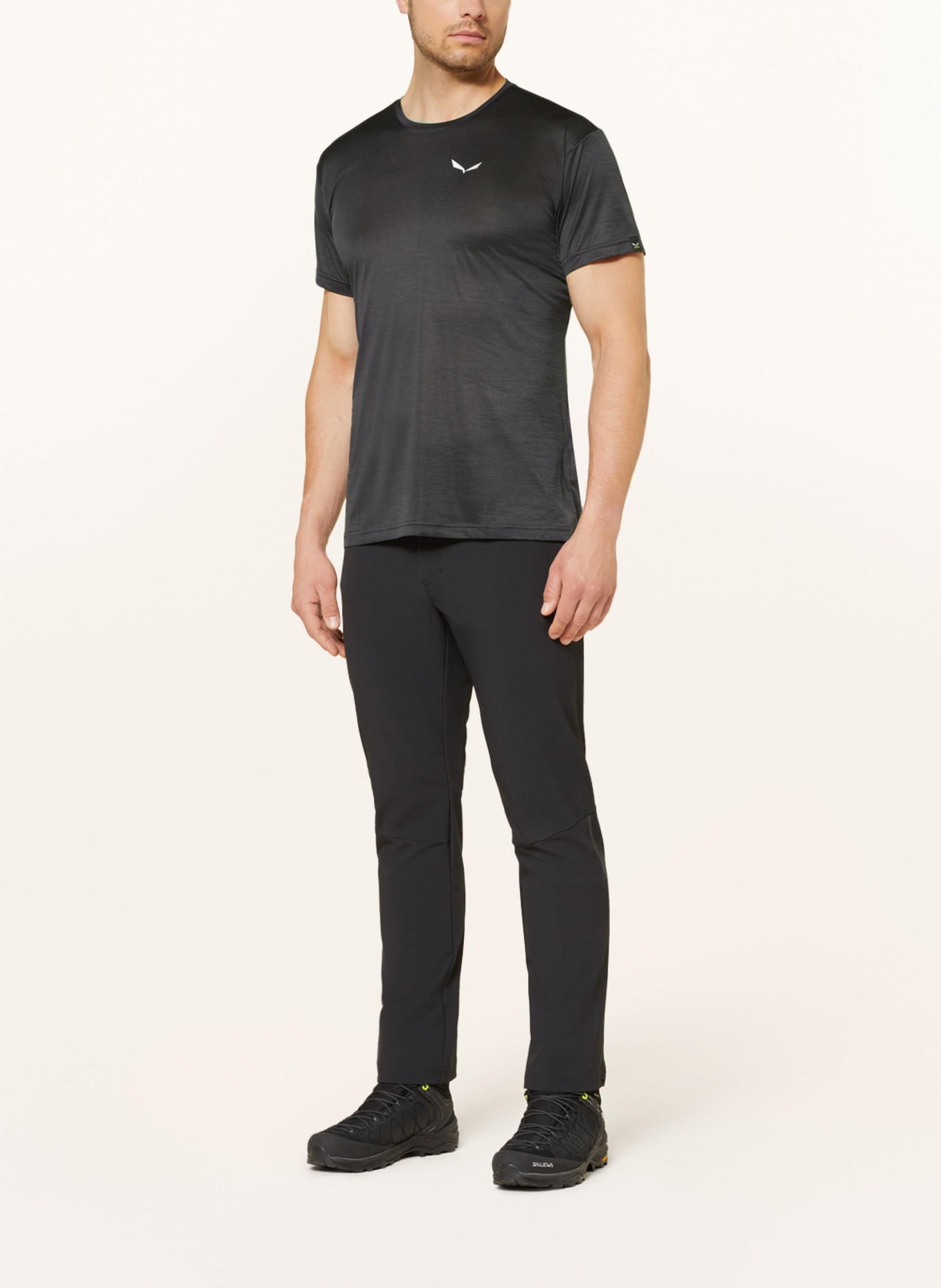 SALEWA T-shirt PUEZ MELANGE DRY'TON, Color: BLACK (Image 2)