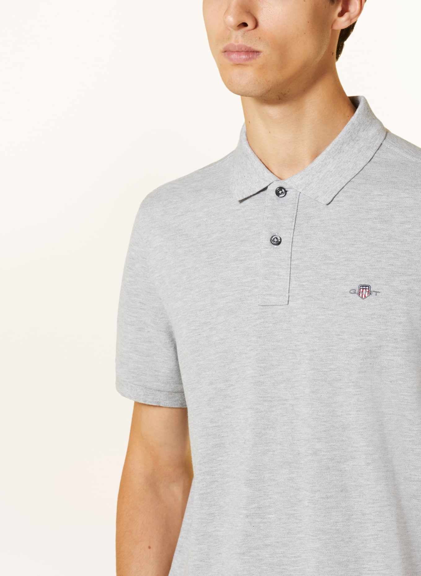 GANT Piqué-Poloshirt Regular Fit, Farbe: HELLGRAU (Bild 4)
