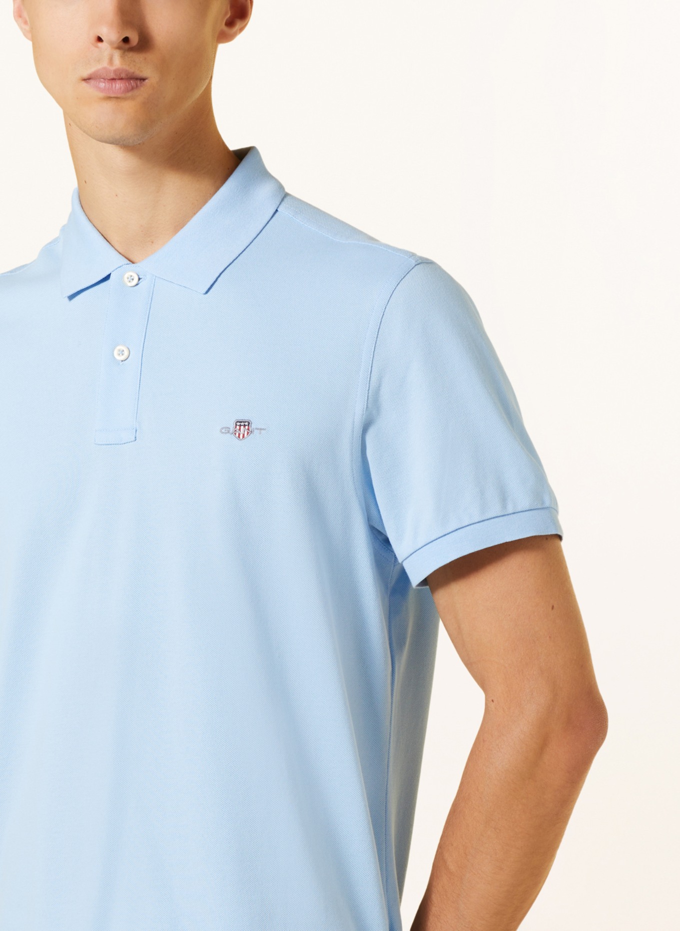 GANT Piqué-Poloshirt Regular Fit, Farbe: HELLBLAU (Bild 4)