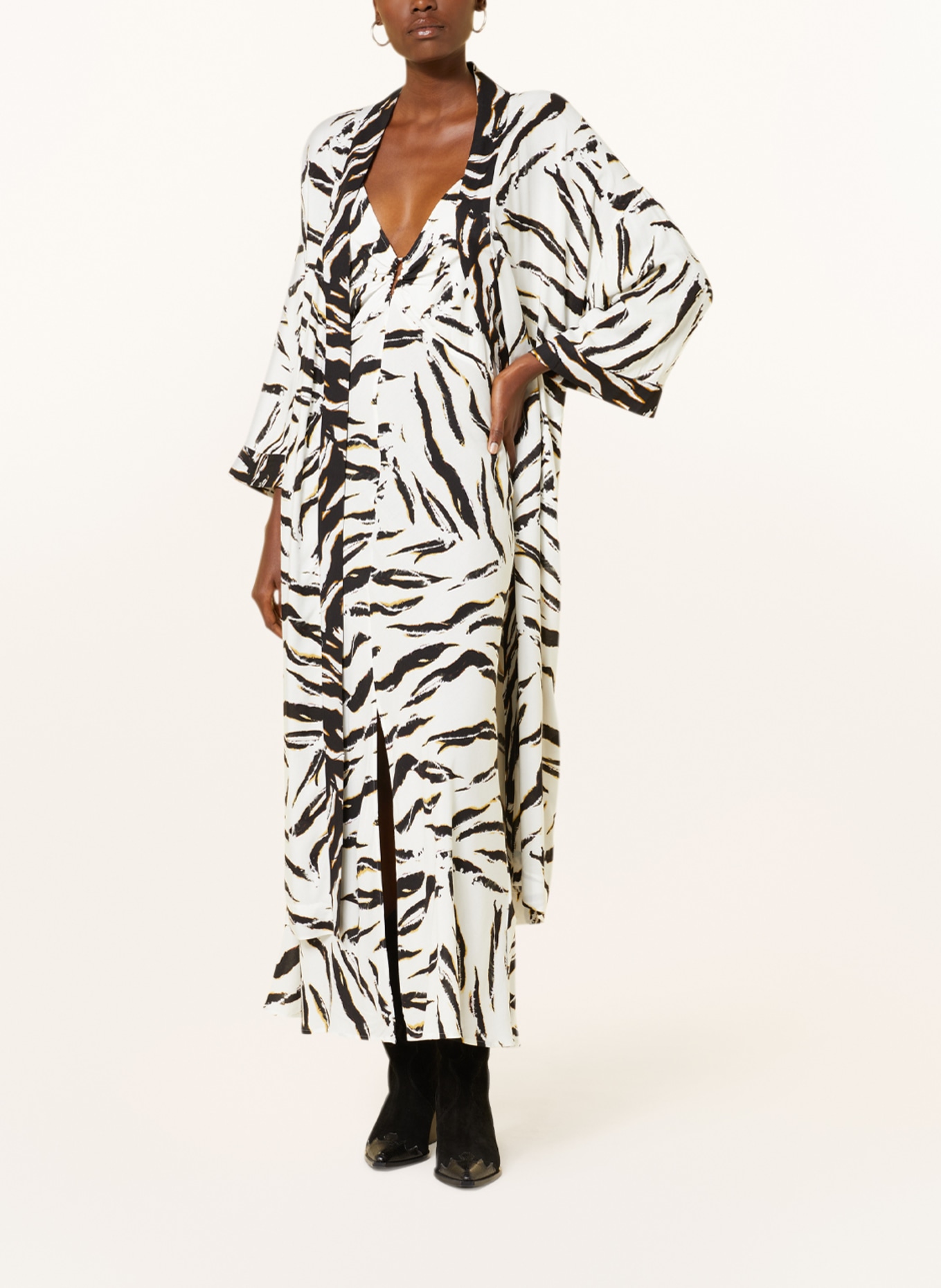Lala Berlin Kimono KANILA, Color: WHITE/ BLACK/ YELLOW (Image 2)