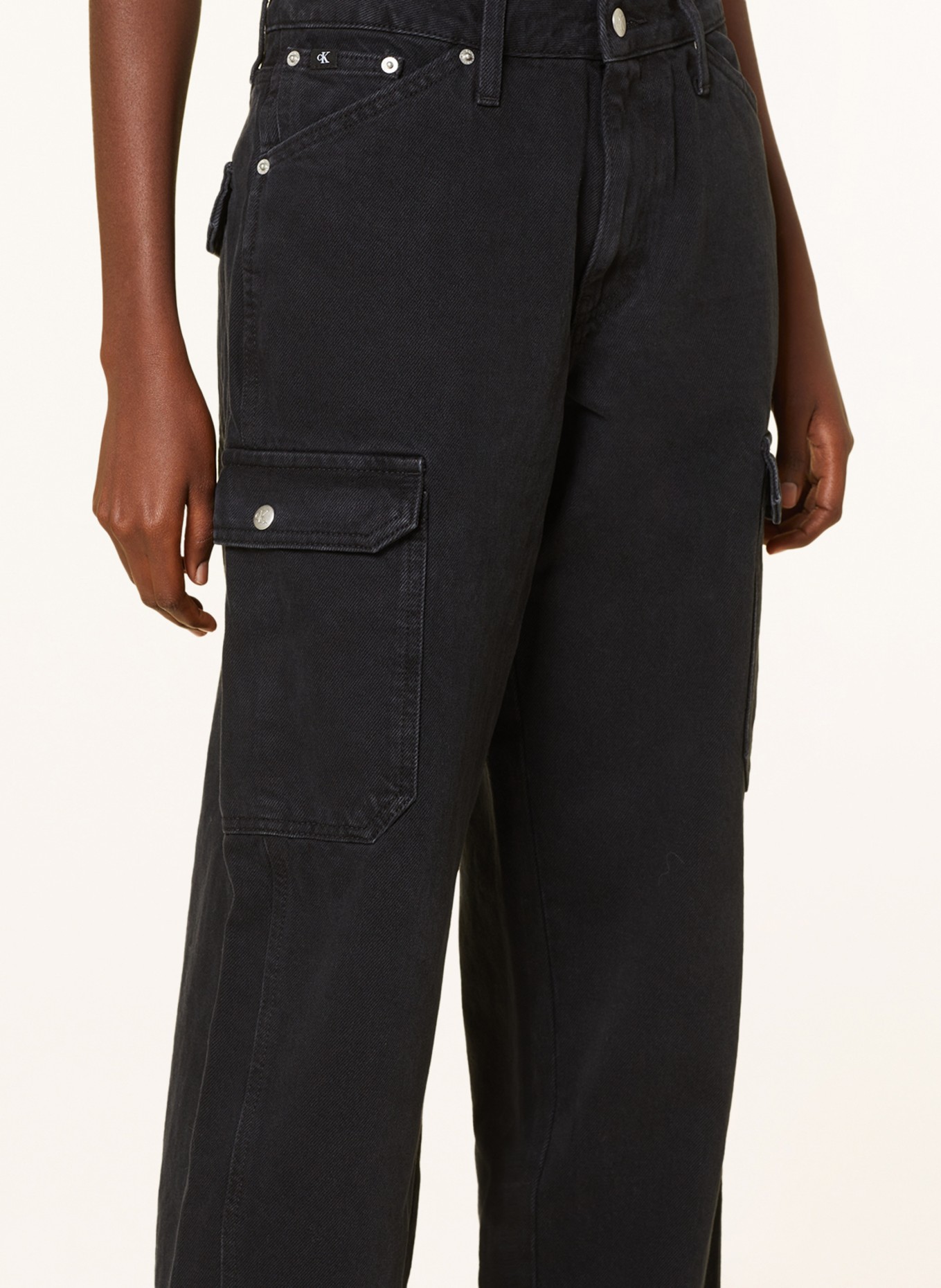Calvin Klein Jeans Cargo džíny, Barva: ČERNÁ (Obrázek 5)