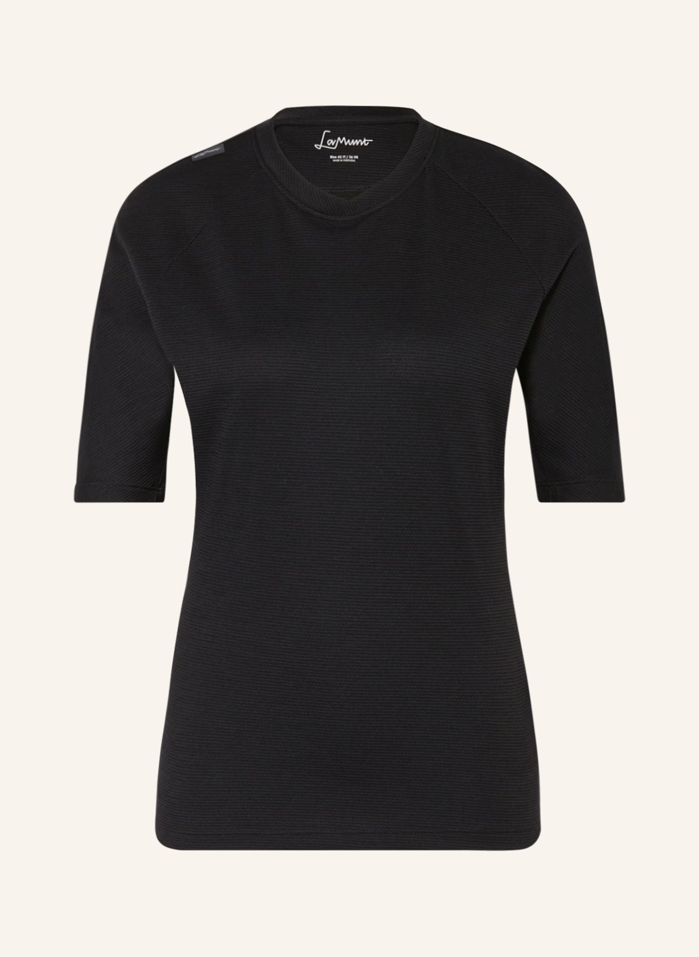 LaMunt T-shirt MARTINE with merino wool, Color: BLACK (Image 1)