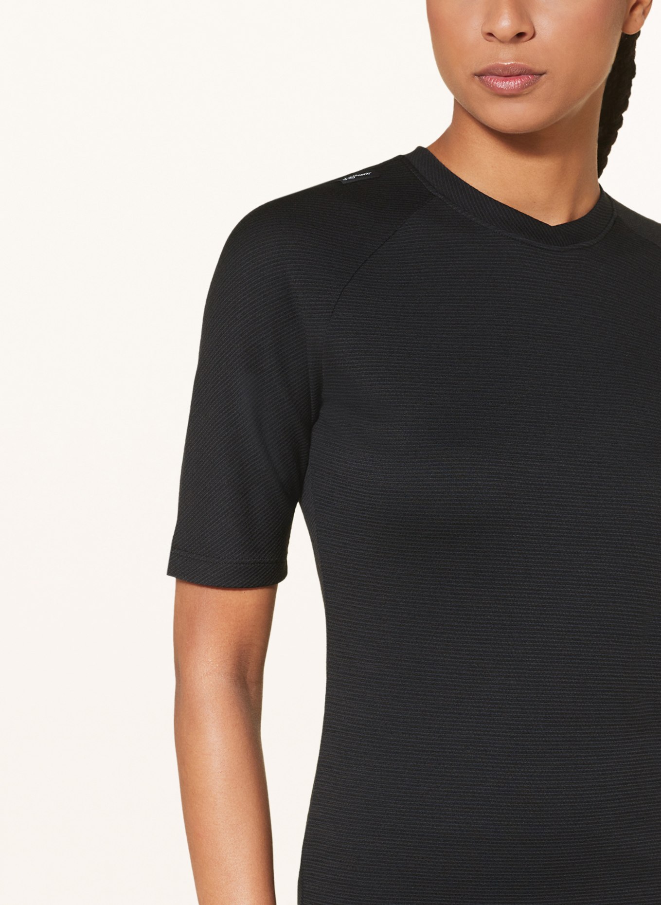 LaMunt T-shirt MARTINE with merino wool, Color: BLACK (Image 4)