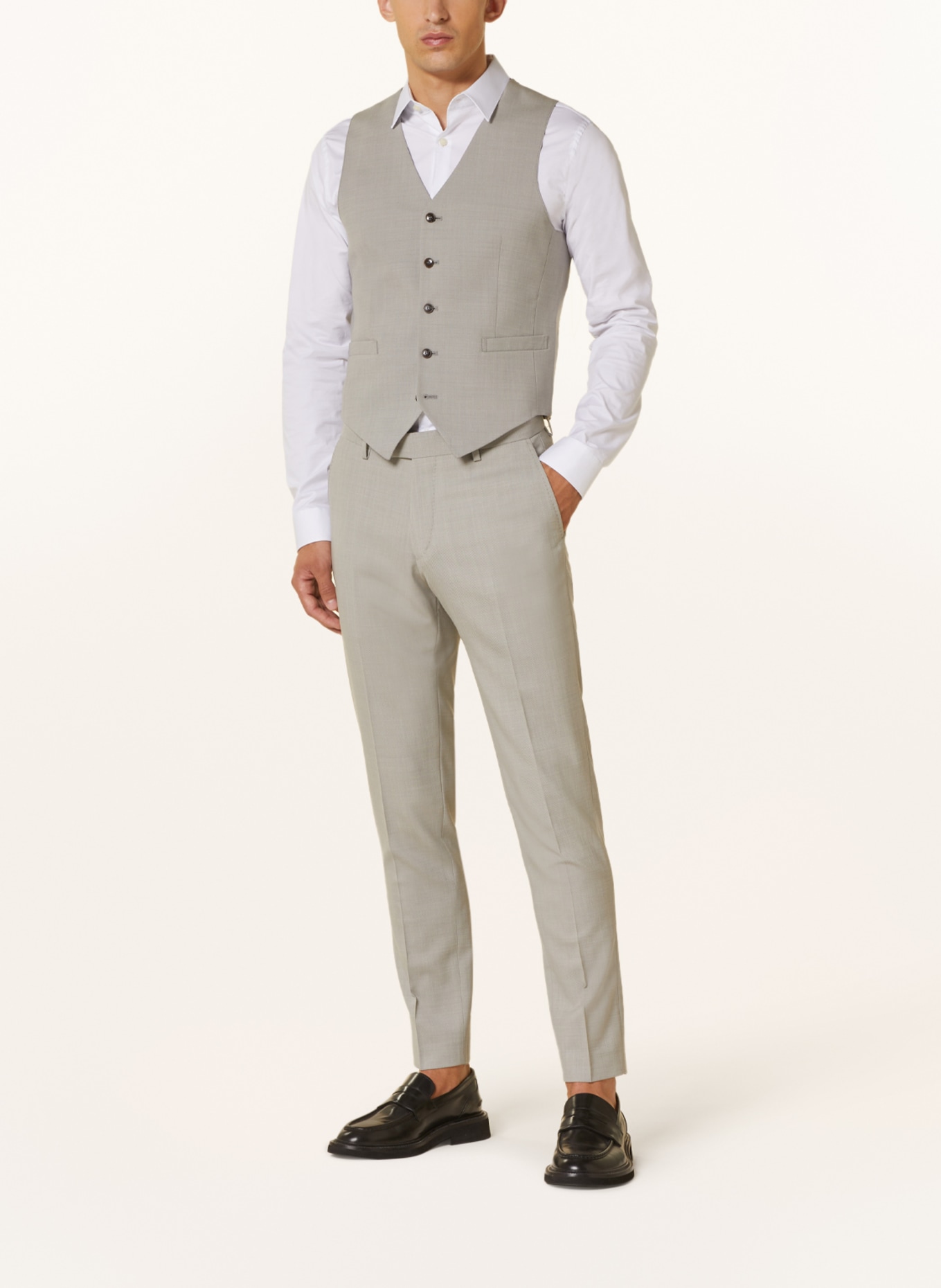 TIGER OF SWEDEN Suit waistcoat WAYDE extra slim fit, Color: LIGHT GRAY (Image 2)