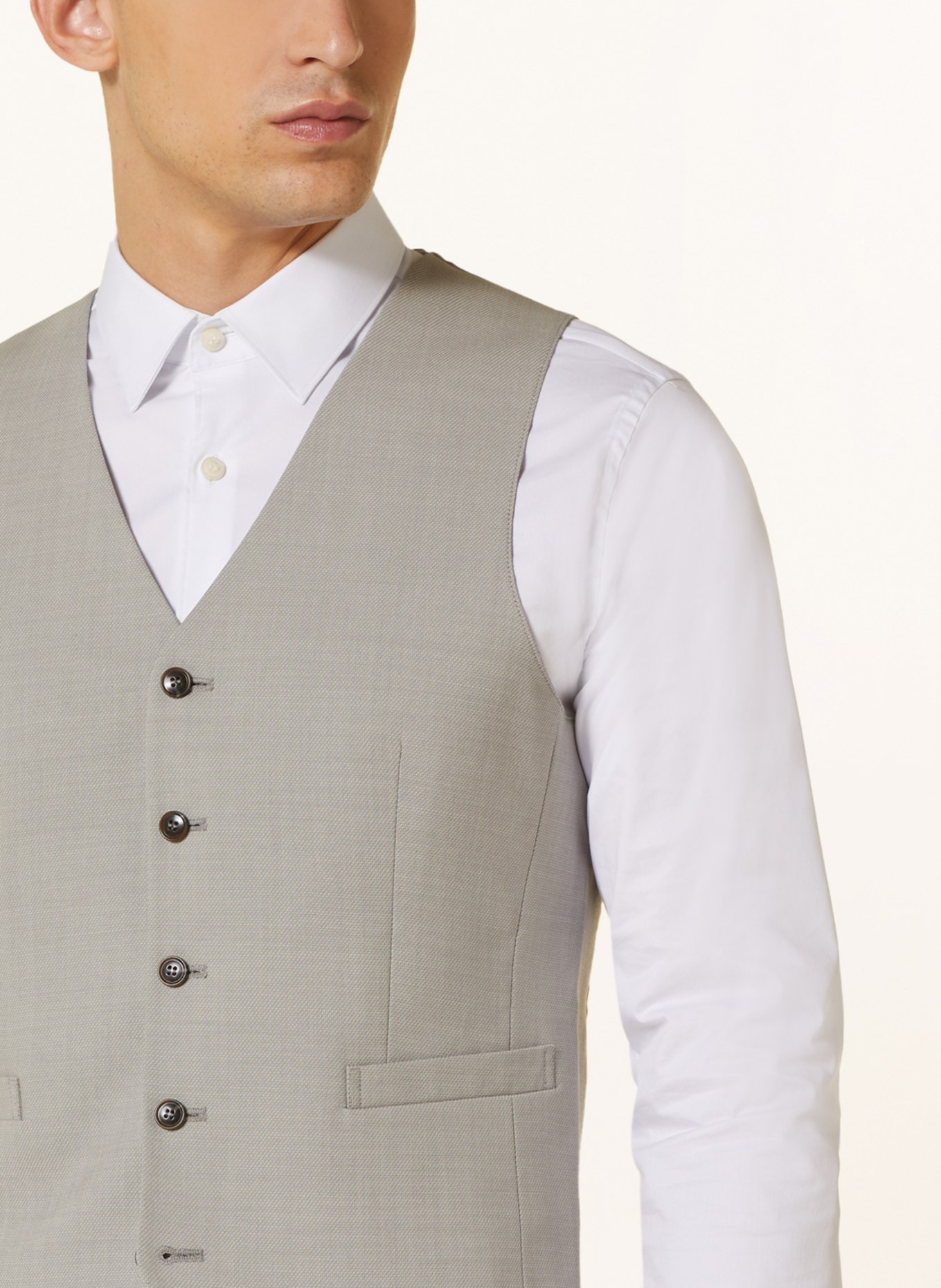 TIGER OF SWEDEN Suit waistcoat WAYDE extra slim fit, Color: LIGHT GRAY (Image 4)