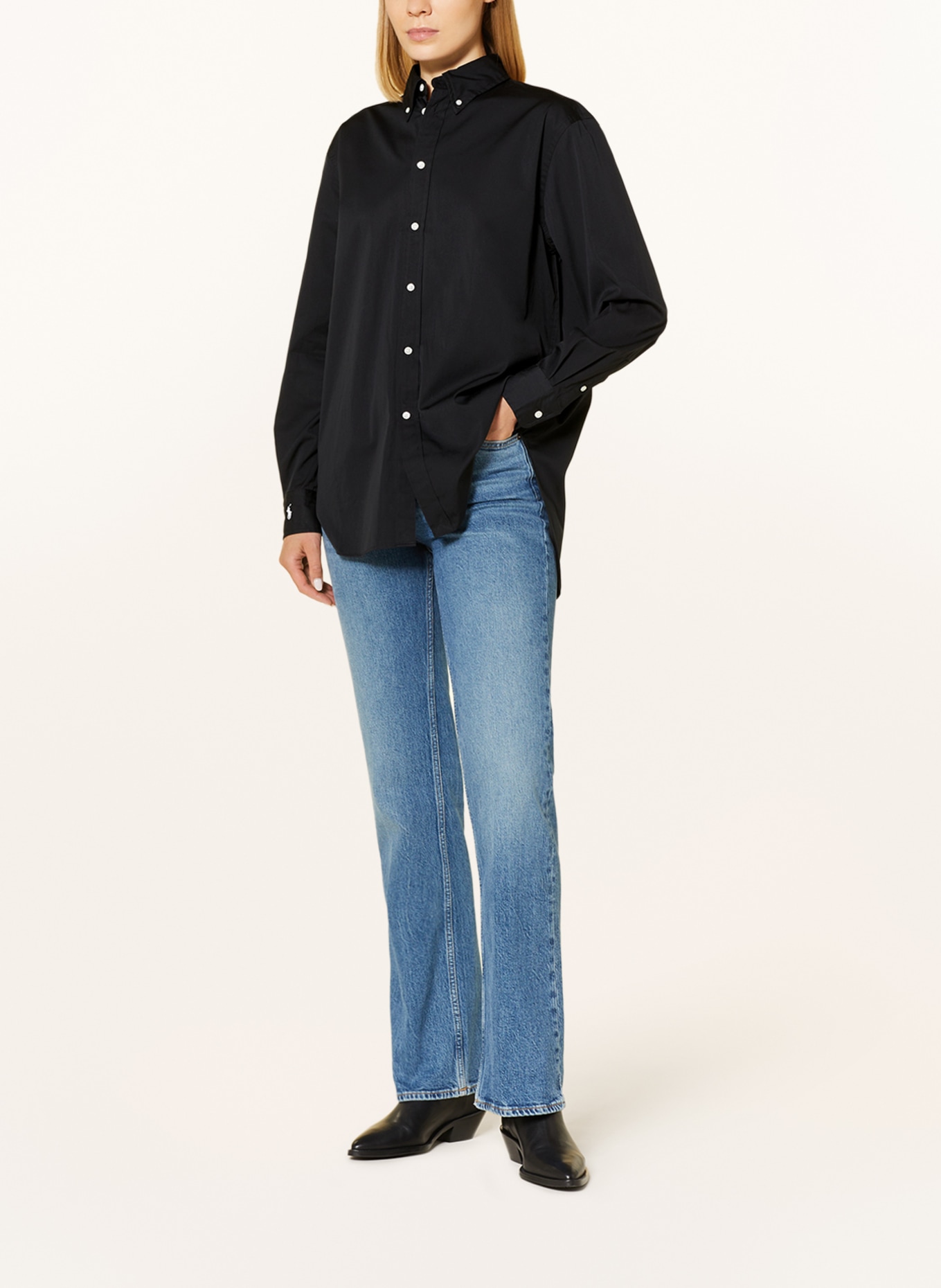 POLO RALPH LAUREN Shirt blouse: BLACK