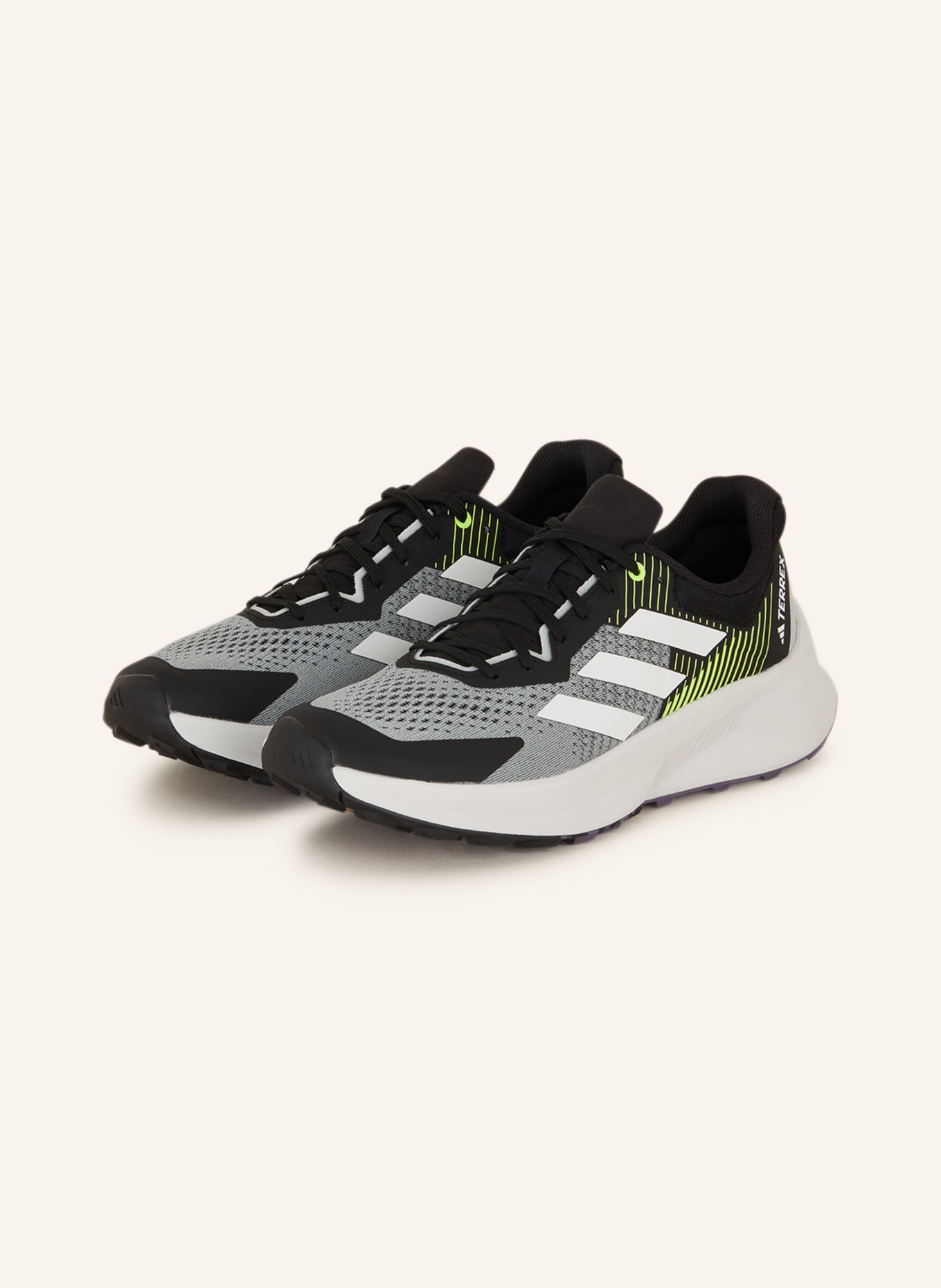 adidas TERREX Trail running shoes SOULSTRIDE FLOW, Color: BLACK/ LIGHT GRAY/ LIGHT GREEN (Image 1)