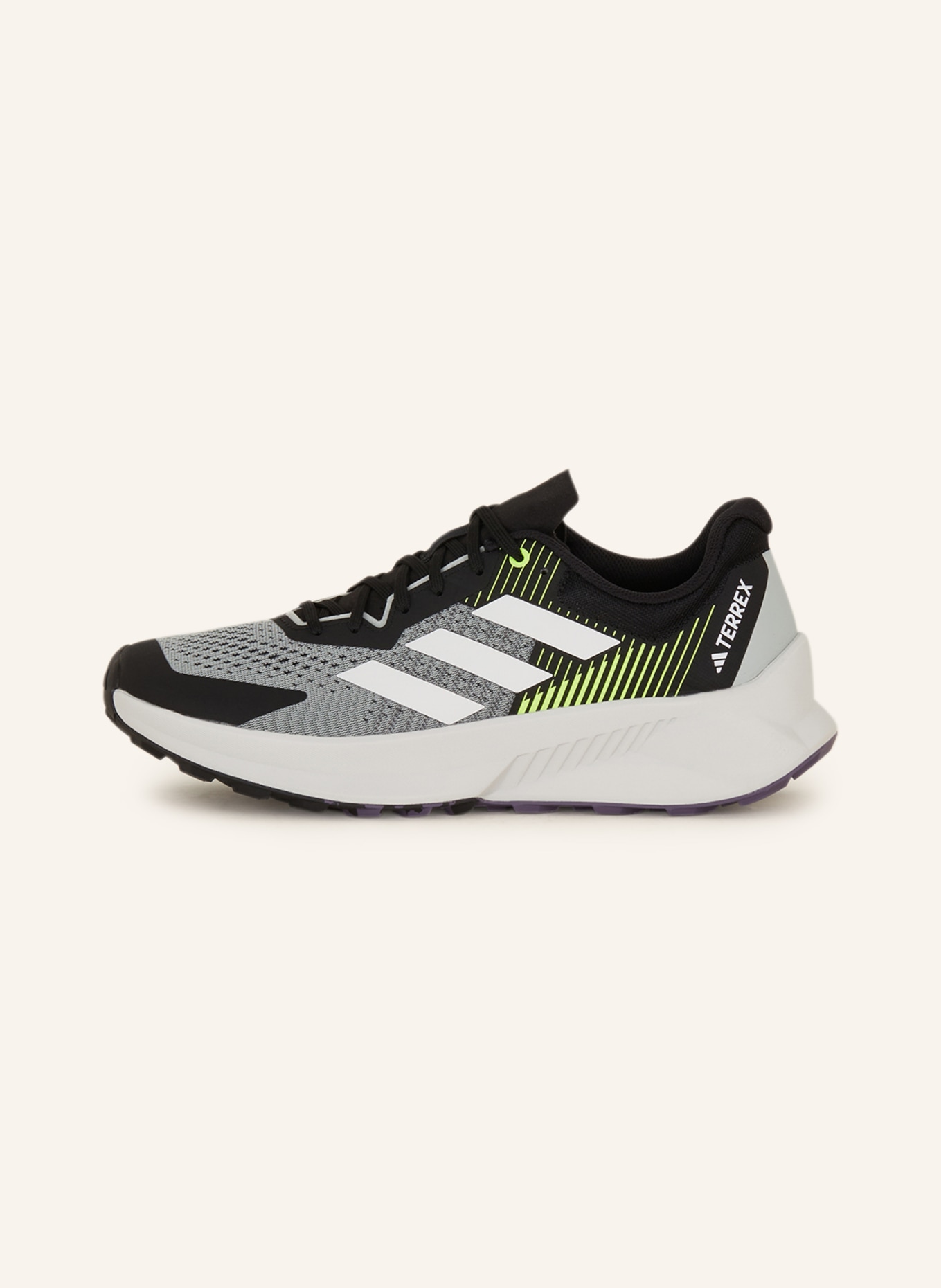 adidas TERREX Trail running shoes SOULSTRIDE FLOW, Color: BLACK/ LIGHT GRAY/ LIGHT GREEN (Image 4)