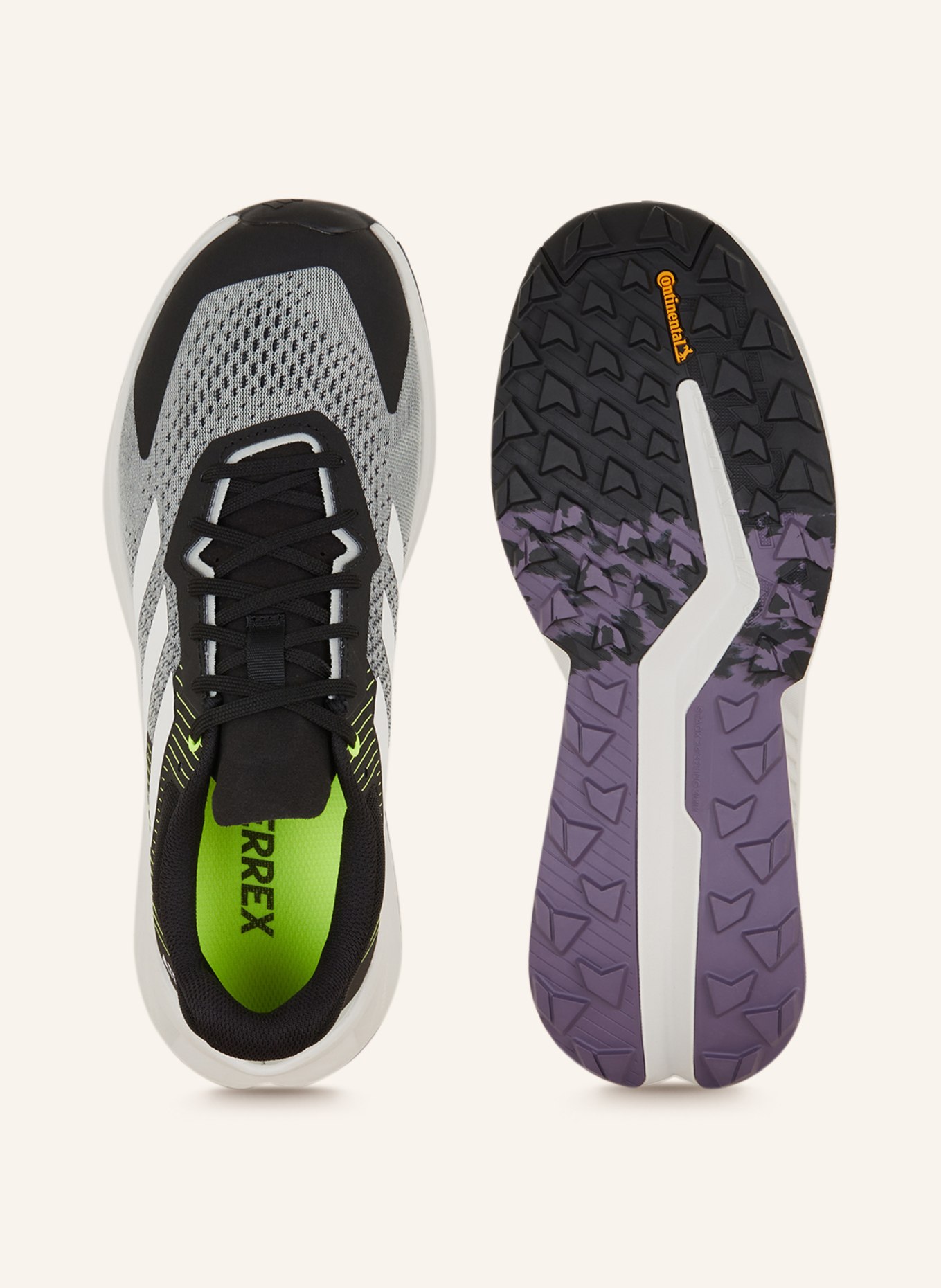 adidas TERREX Trailrunning-Schuhe SOULSTRIDE FLOW, Farbe: SCHWARZ/ HELLGRAU/ HELLGRÜN (Bild 5)