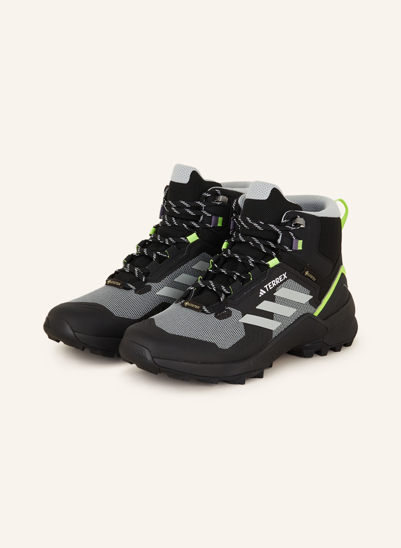 adidas TERREX Trekking shoes TERREX SWIFT R3 GTX, Color: BLACK/ LIGHT GRAY/ NEON GREEN (Image 1)