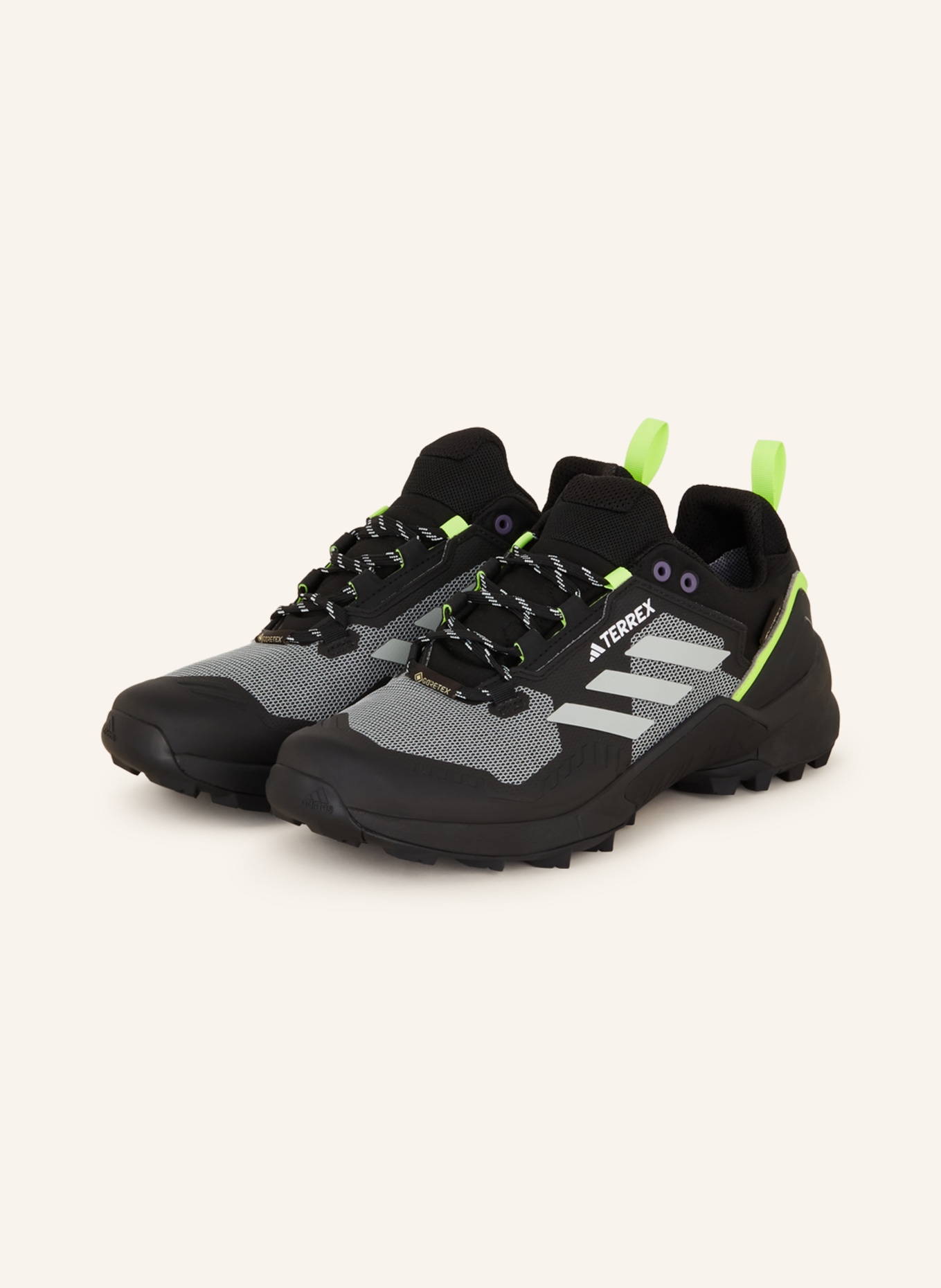 adidas TERREX Trekking shoes TERREX SWIFT R3 GTX, Color: BLACK/ LIGHT GRAY/ NEON GREEN (Image 1)