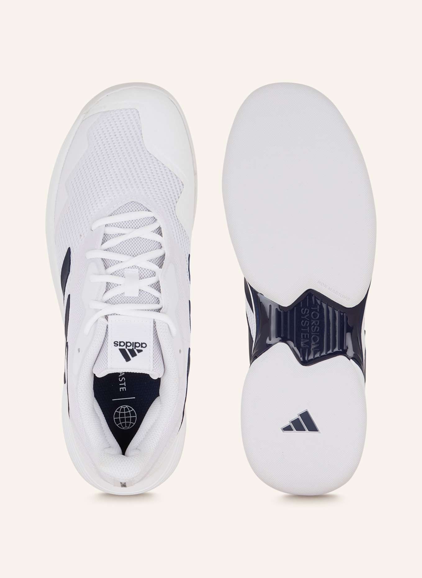 adidas Tennis shoes COURTJAM, Color: WHITE/ DARK BLUE (Image 5)