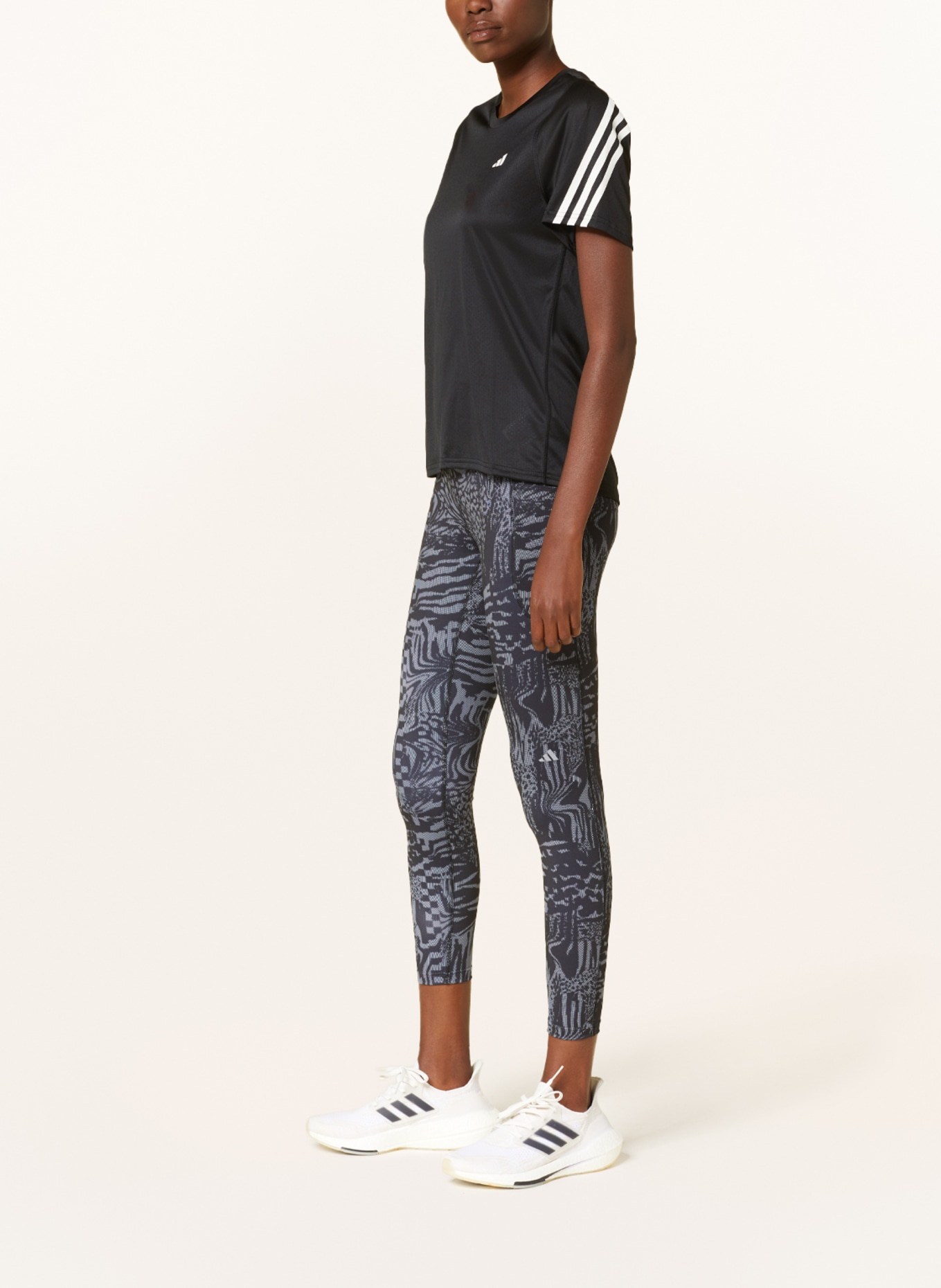 adidas Running tights DAILY RUN, Color: BLACK/ WHITE (Image 4)