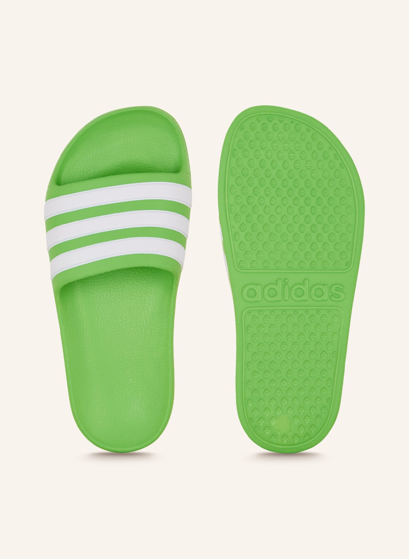 adidas Pantofle ADILETTE AQUA, Barva: NEONOVĚ ZELENÁ/ BÍLÁ (Obrázek 5)