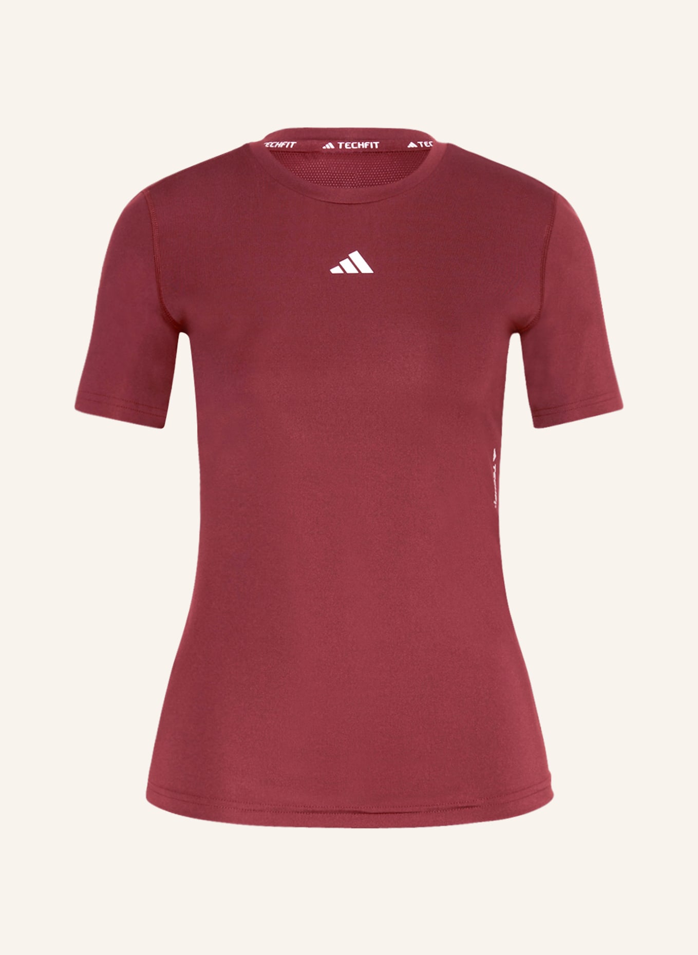 adidas T-Shirt TECHFIT, Farbe: DUNKELROT (Bild 1)