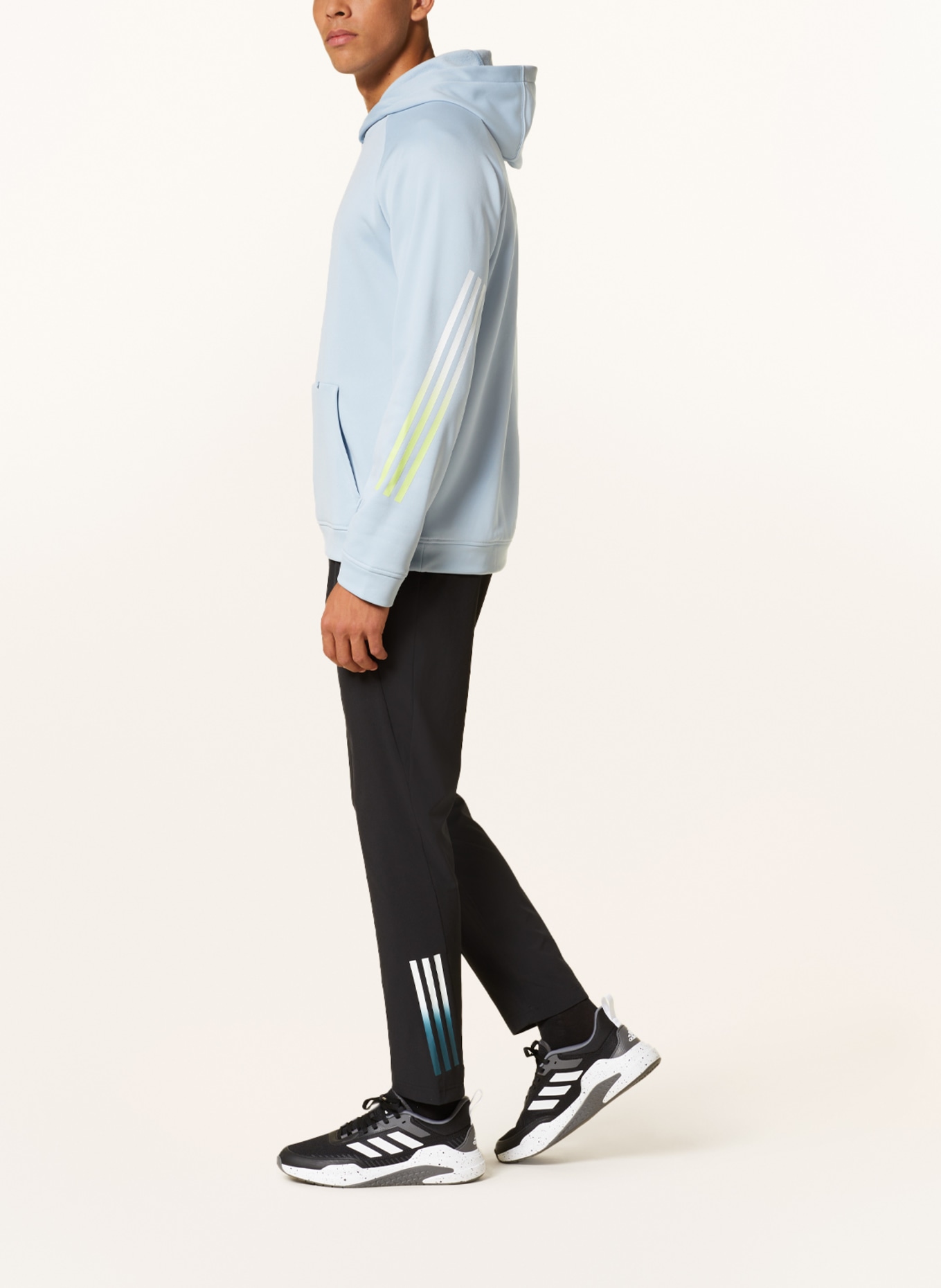 adidas Bluza z kapturem TRAIN ICONS, Kolor: JASNOCZARY (Obrazek 4)