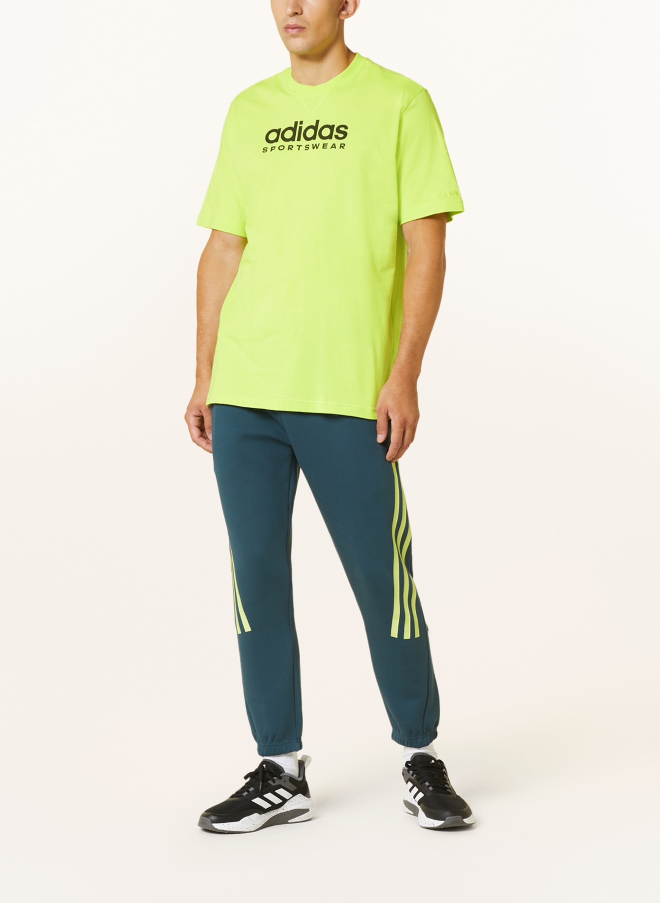 adidas T-shirt ALL SZN, Color: NEON YELLOW/ BLACK (Image 2)