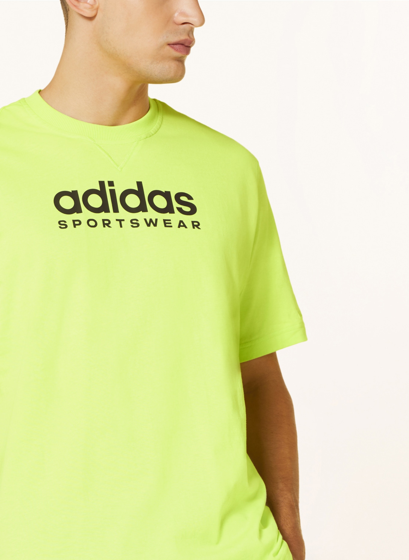 adidas T-Shirt ALL SZN, Farbe: NEONGELB/ SCHWARZ (Bild 4)