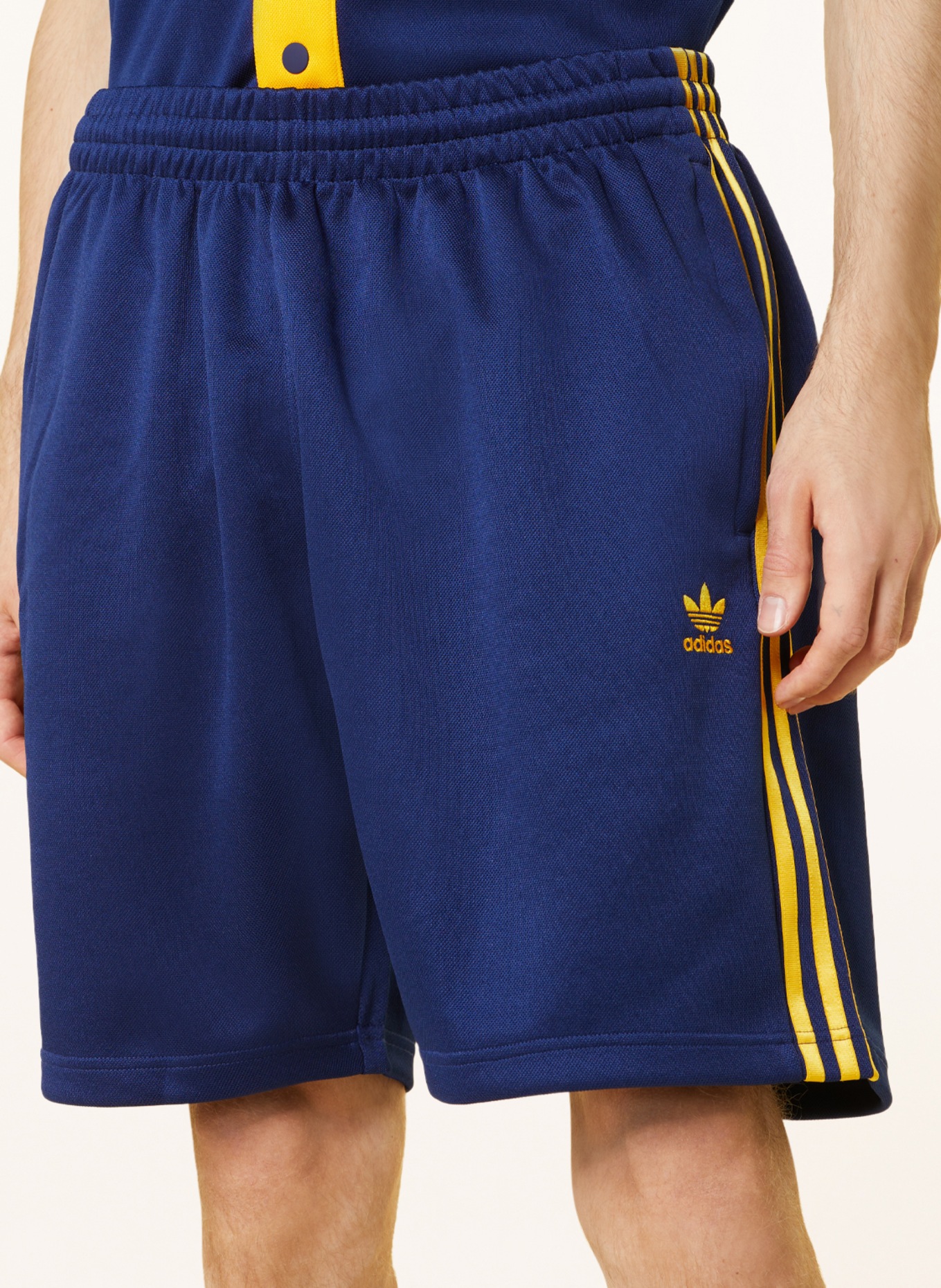 adidas Originals Piqué shorts, Color: DARK BLUE/ DARK YELLOW (Image 5)
