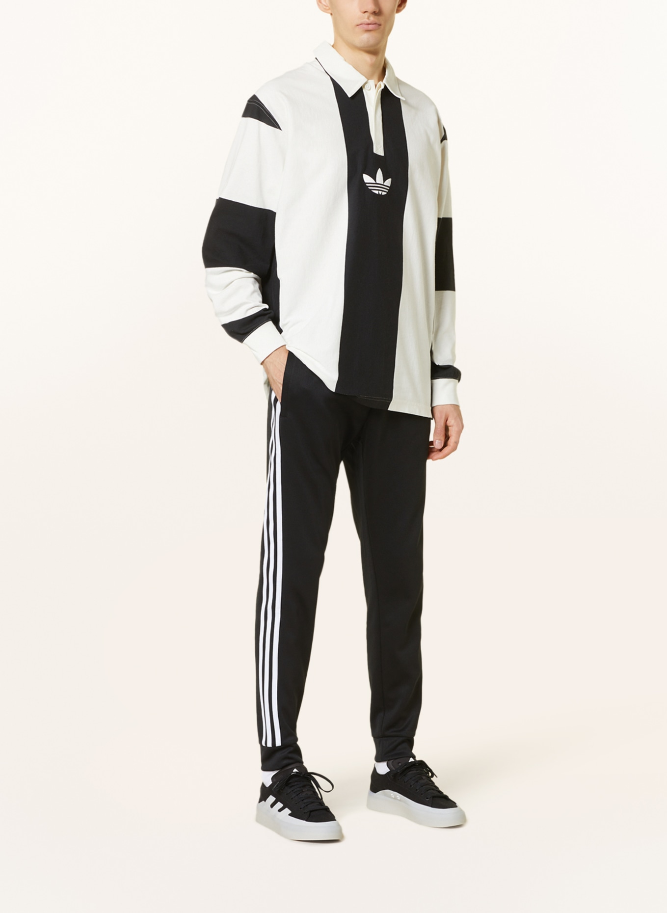 adidas Originals Track pants with tuxedo stripes, Color: BLACK/ WHITE (Image 2)