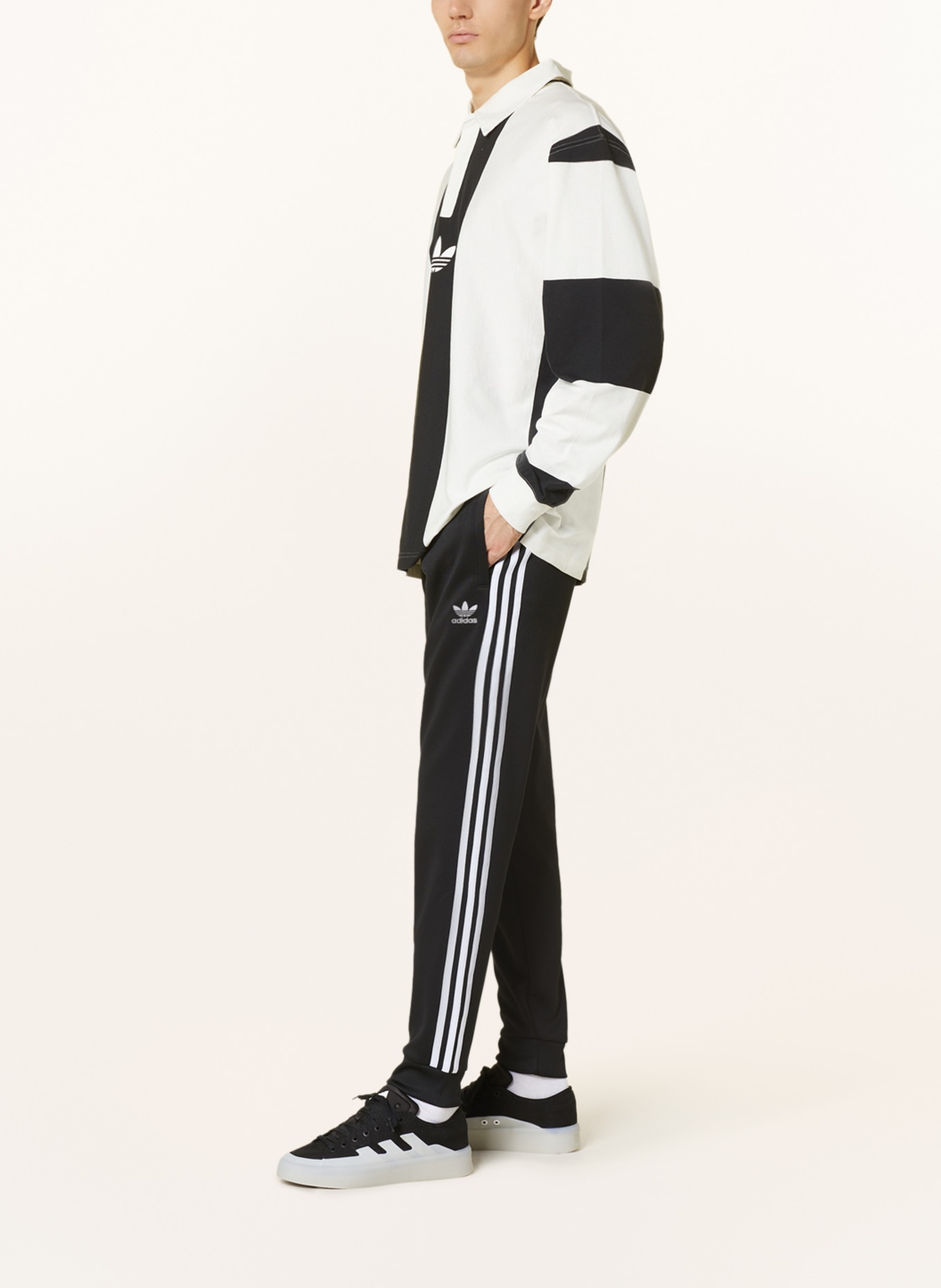 adidas Originals Track pants with tuxedo stripes, Color: BLACK/ WHITE (Image 4)