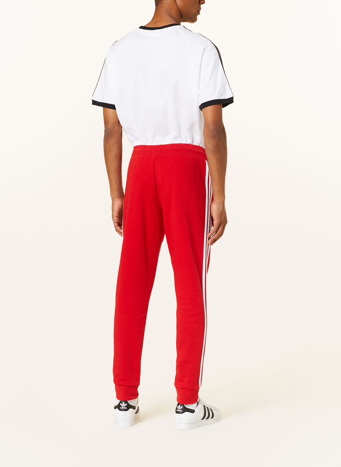 adidas Originals Womens 3 Stripe Pants - Red | Life Style Sports EU