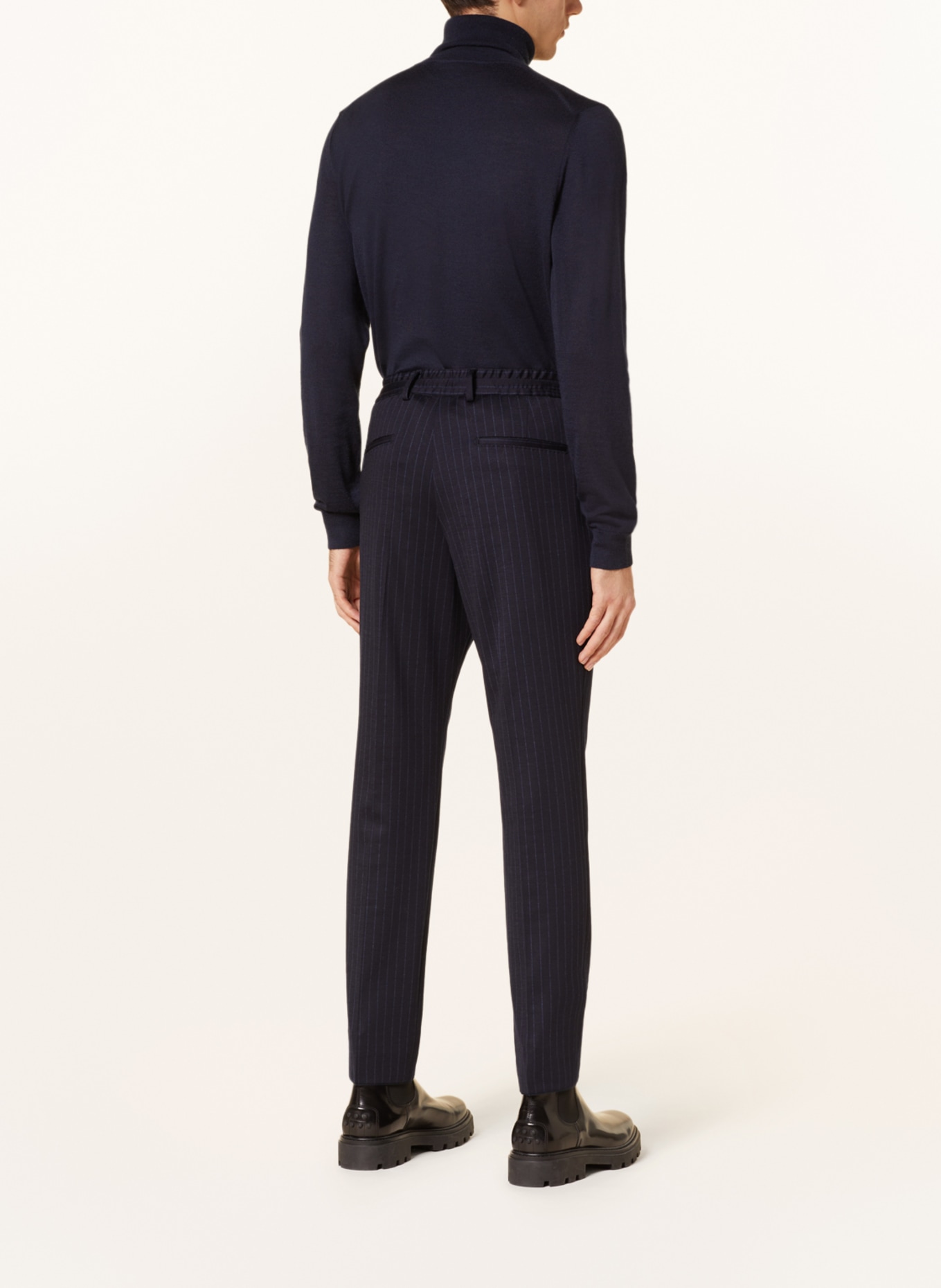 BOSS Suit trousers slim fit in jersey, Color: 404 DARK BLUE (Image 4)