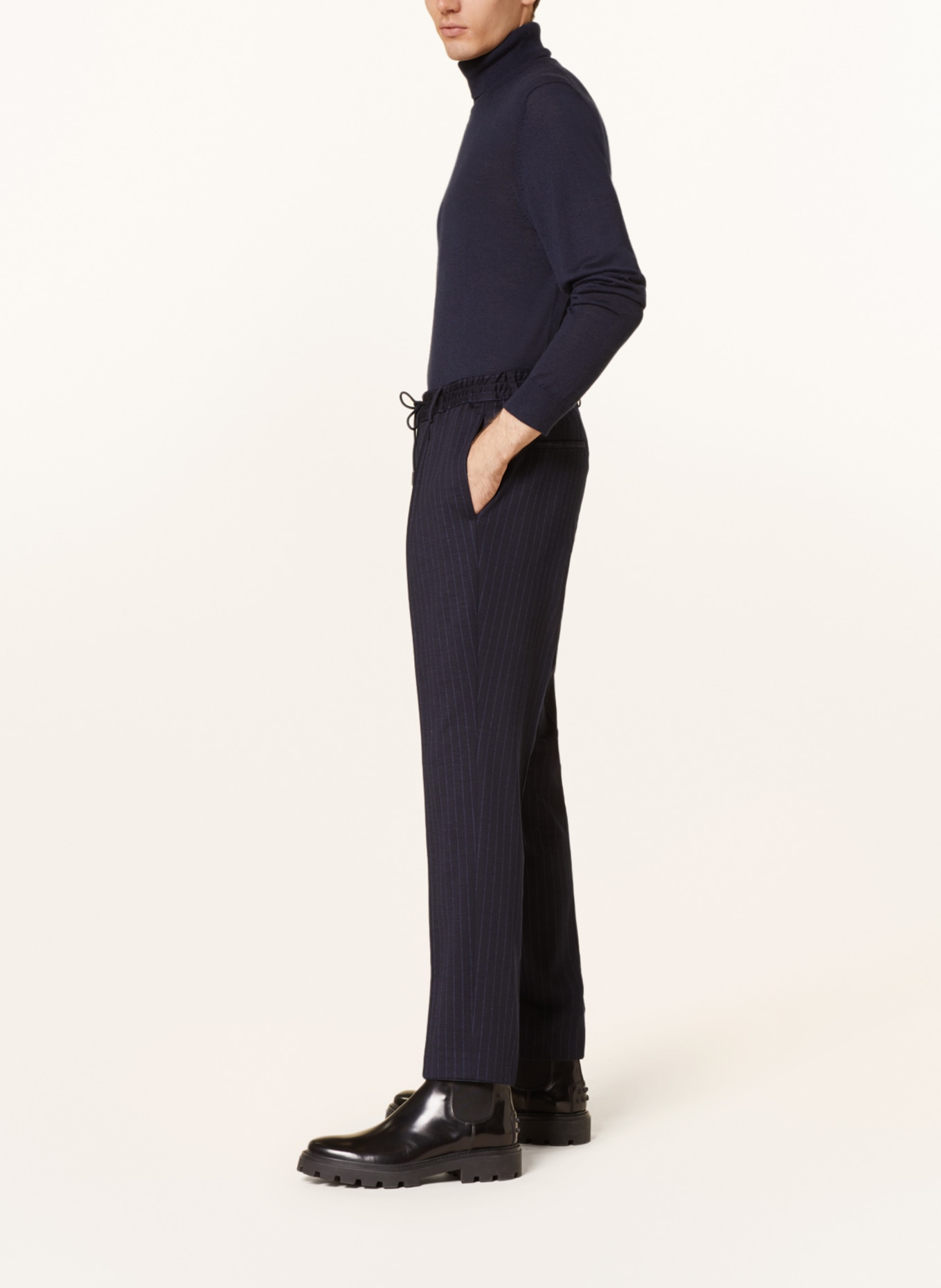 BOSS Suit trousers slim fit in jersey, Color: 404 DARK BLUE (Image 5)