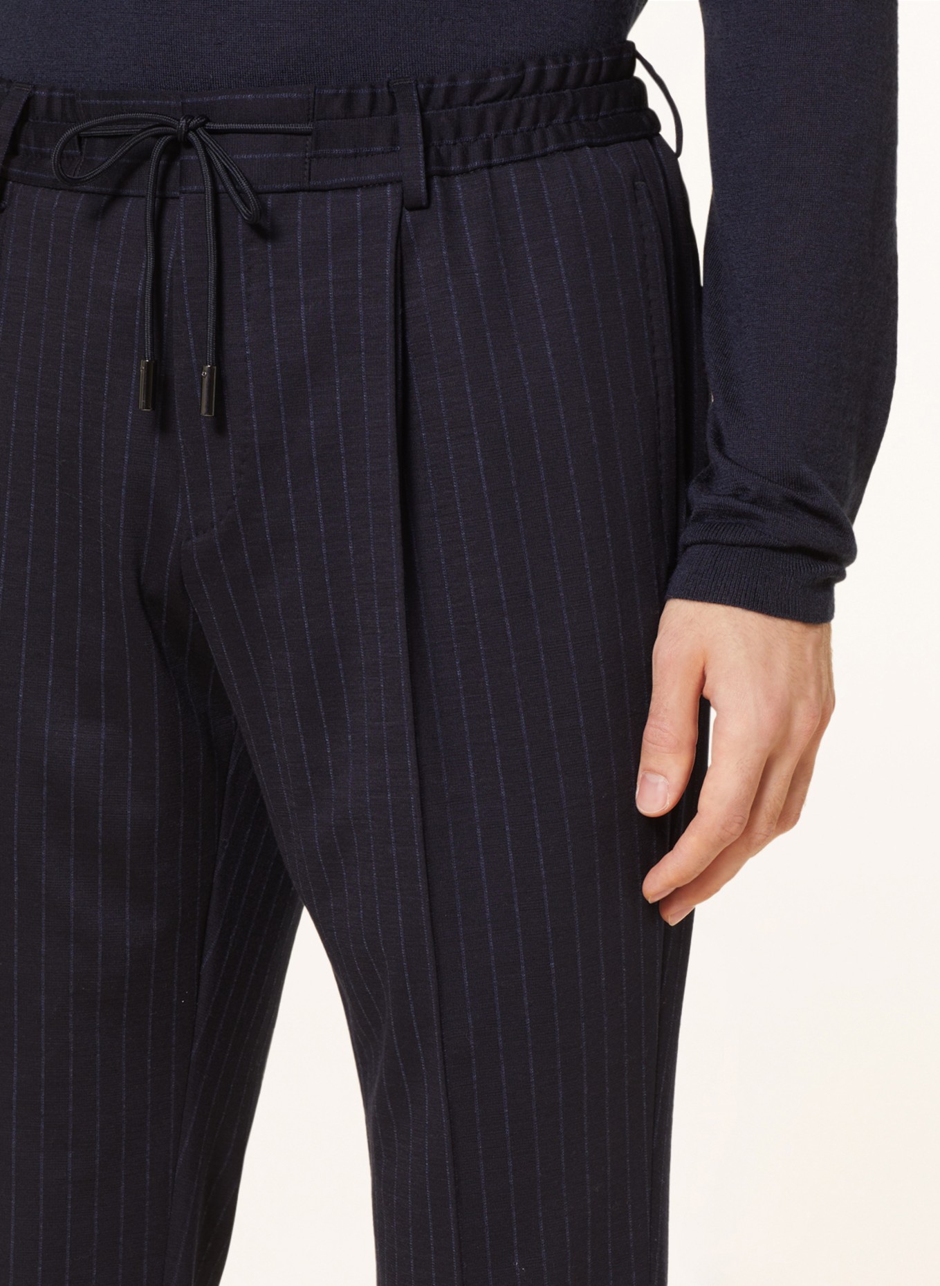 BOSS Suit trousers slim fit in jersey, Color: 404 DARK BLUE (Image 6)