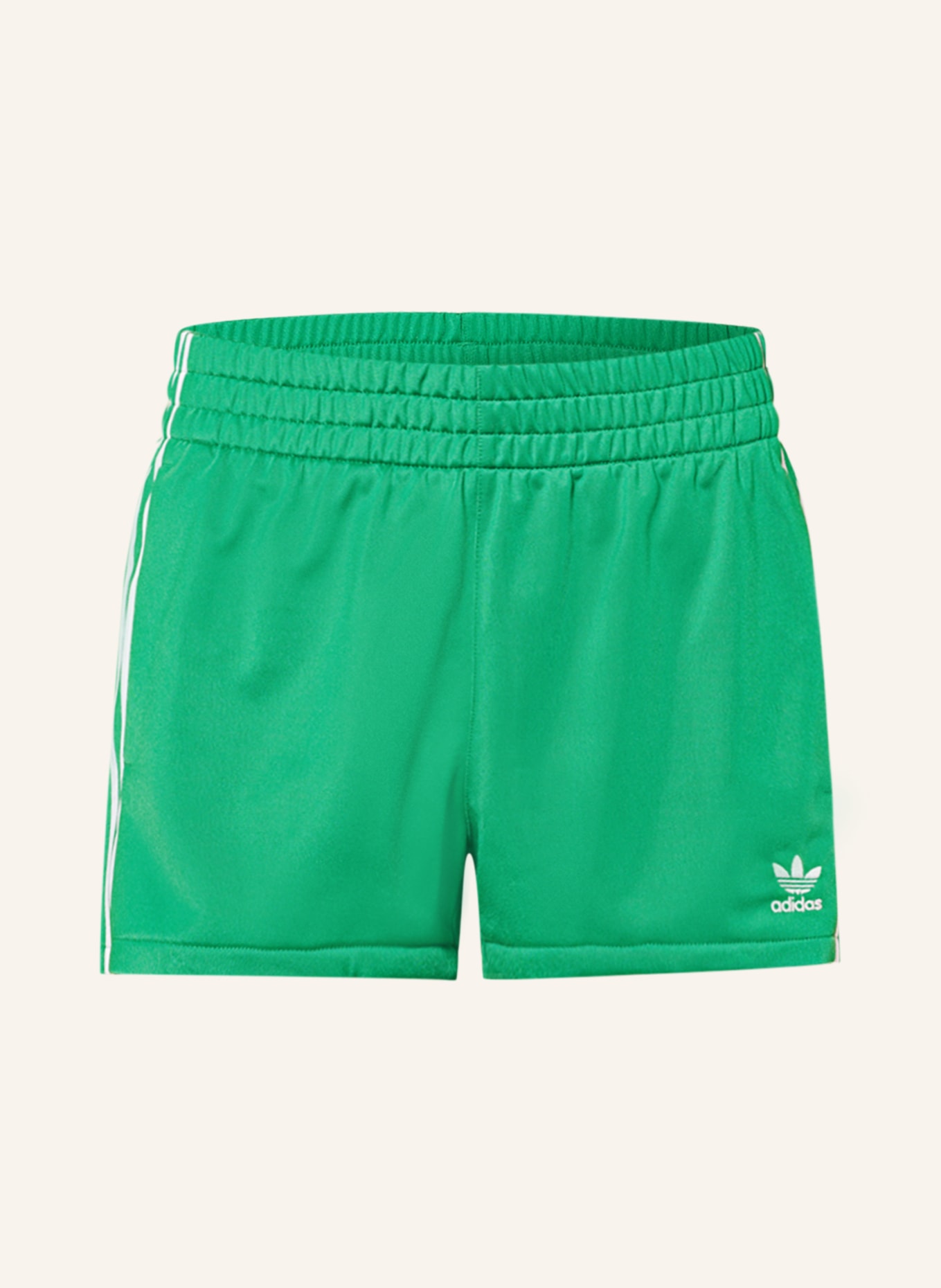 adidas Originals Sweat shorts 3 STRIPES, Color: GREEN/ WHITE (Image 1)