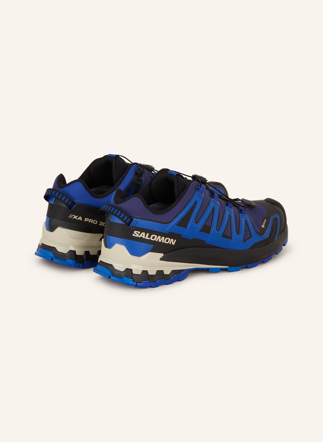 SALOMON Trail running shoes XA PRO 3D V9 GTX, Color: BLACK/ BLUE (Image 2)