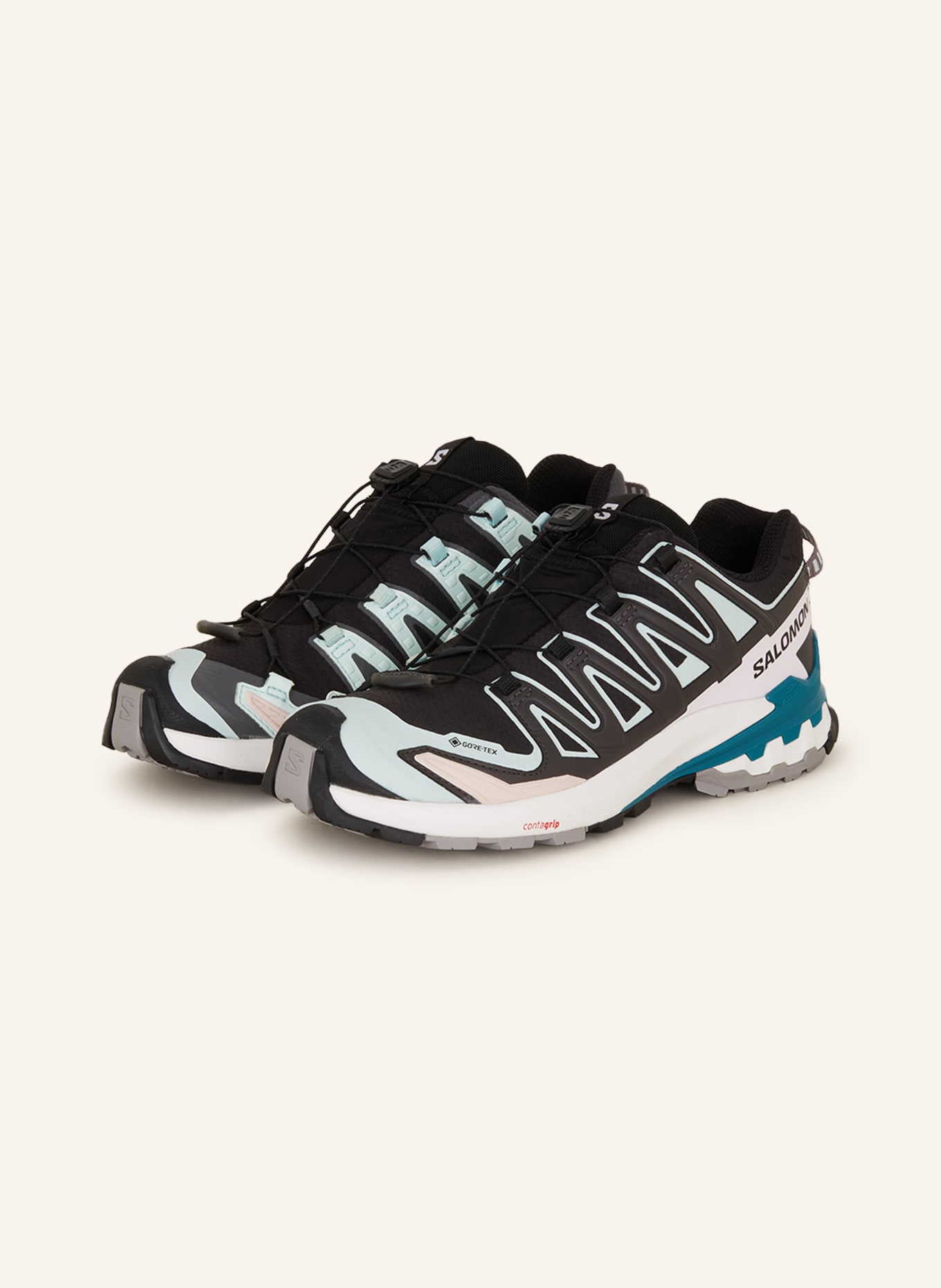 SALOMON Trail running shoes XA PRO 3D V9 GTX, Color: LIGHT PINK/ MINT/ TEAL (Image 1)
