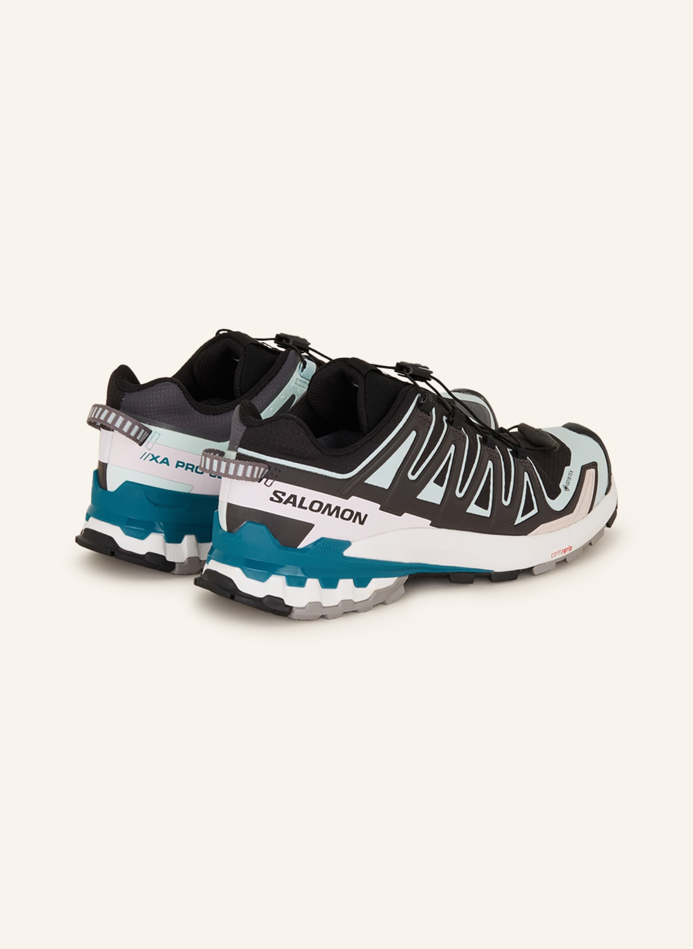 SALOMON Trail running shoes XA PRO 3D V9 GTX, Color: LIGHT PINK/ MINT/ TEAL (Image 2)