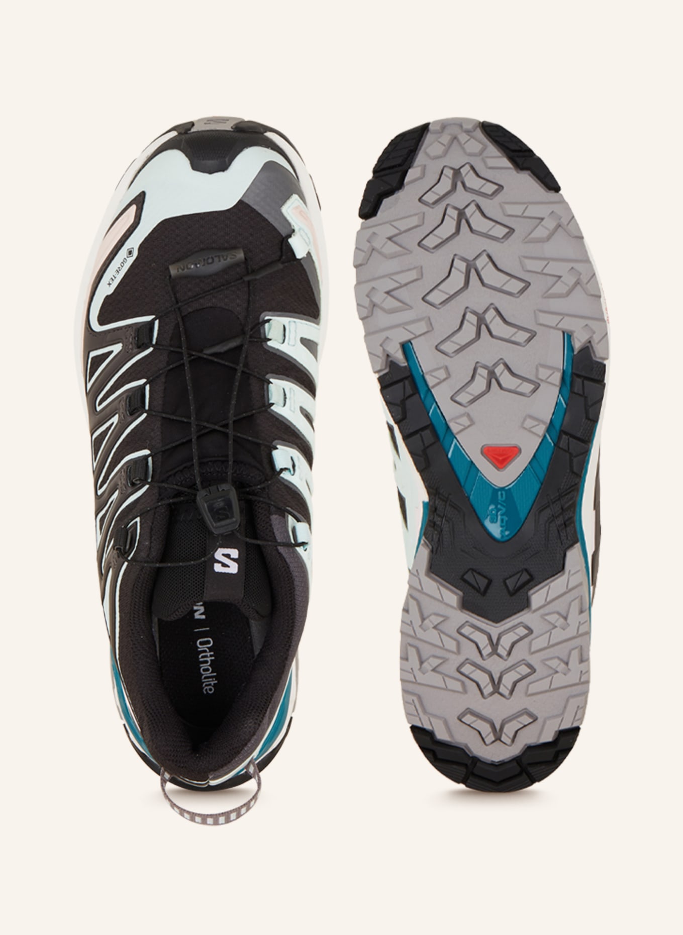 SALOMON Trail running shoes XA PRO 3D V9 GTX, Color: LIGHT PINK/ MINT/ TEAL (Image 5)