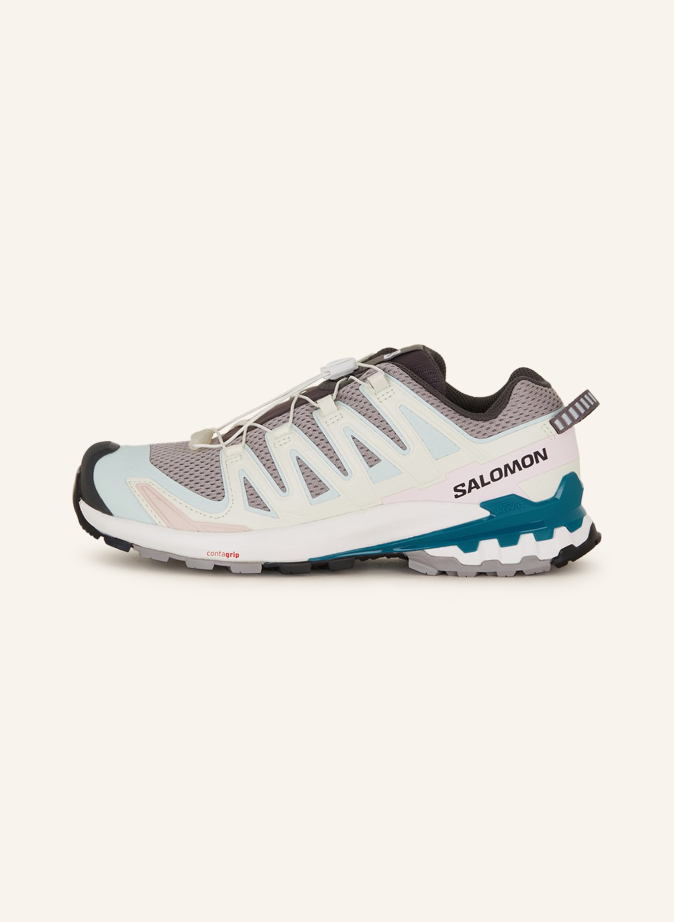 SALOMON Trail running shoes XA PRO 3D V9, Color: MINT/ LIGHT PURPLE/ WHITE (Image 4)