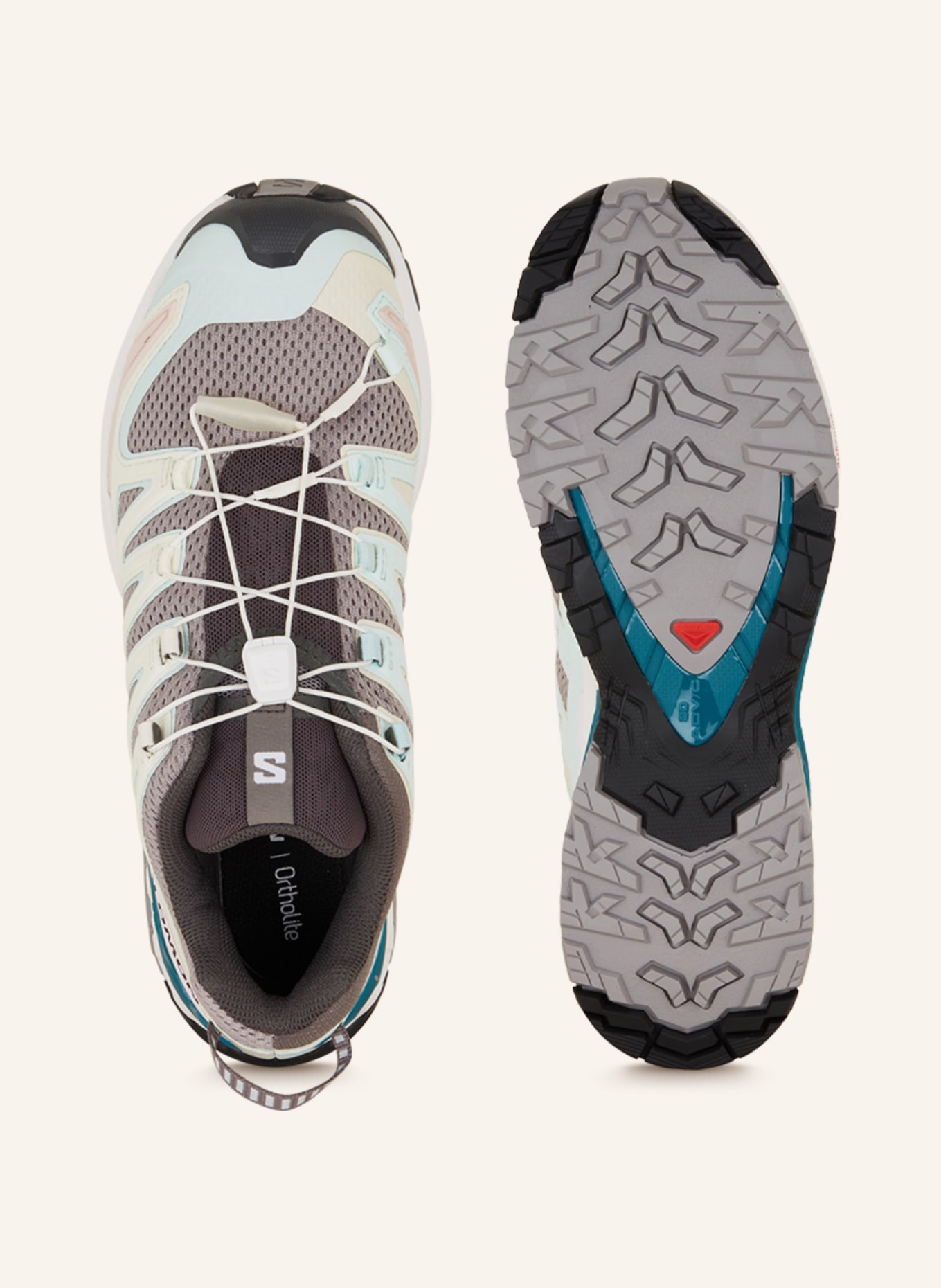 SALOMON Trail running shoes XA PRO 3D V9, Color: MINT/ LIGHT PURPLE/ WHITE (Image 5)