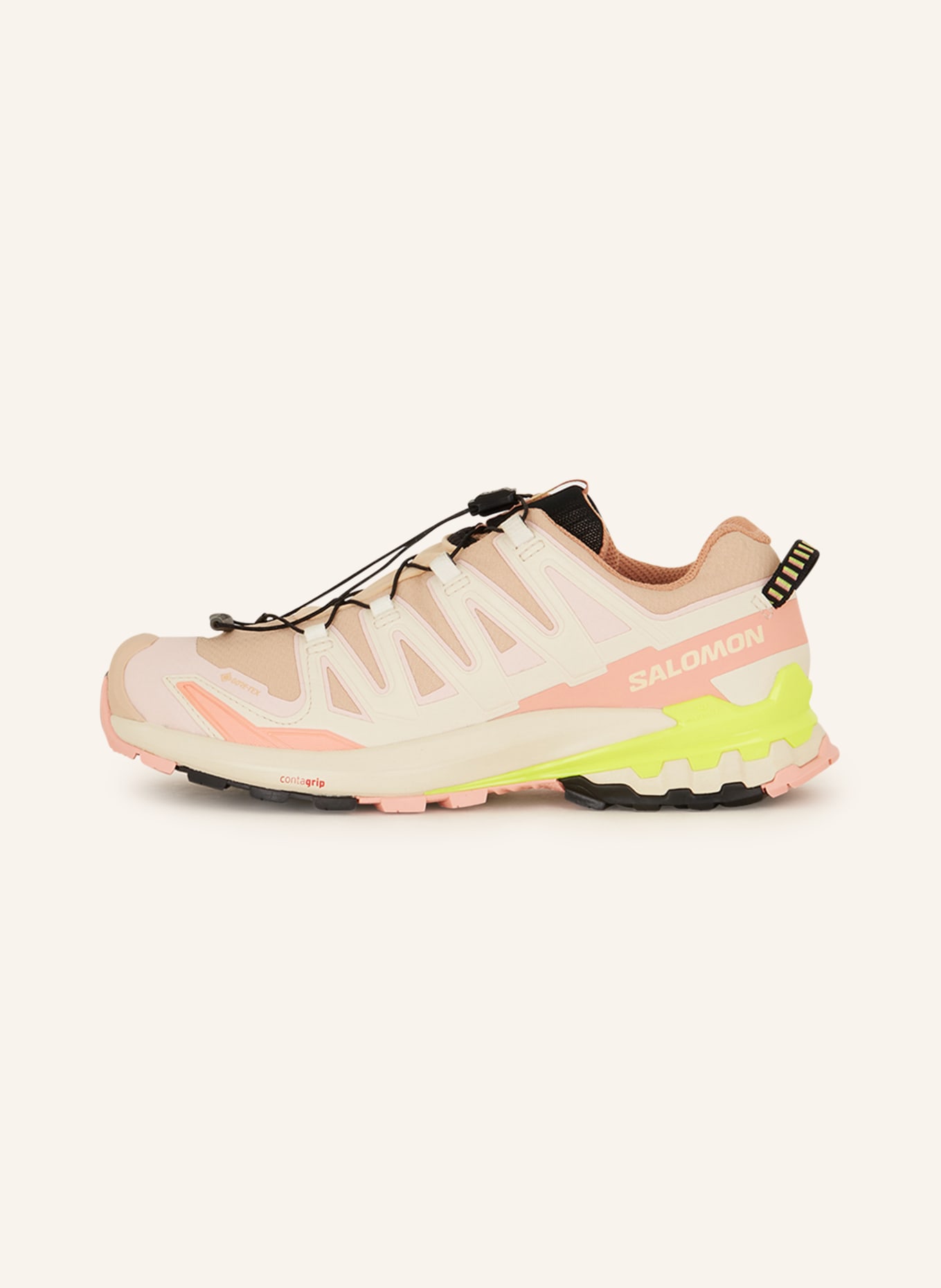 SALOMON Trail running shoes XA PRO 3D V9 GTX, Color: BEIGE/ PINK/ WHITE (Image 4)