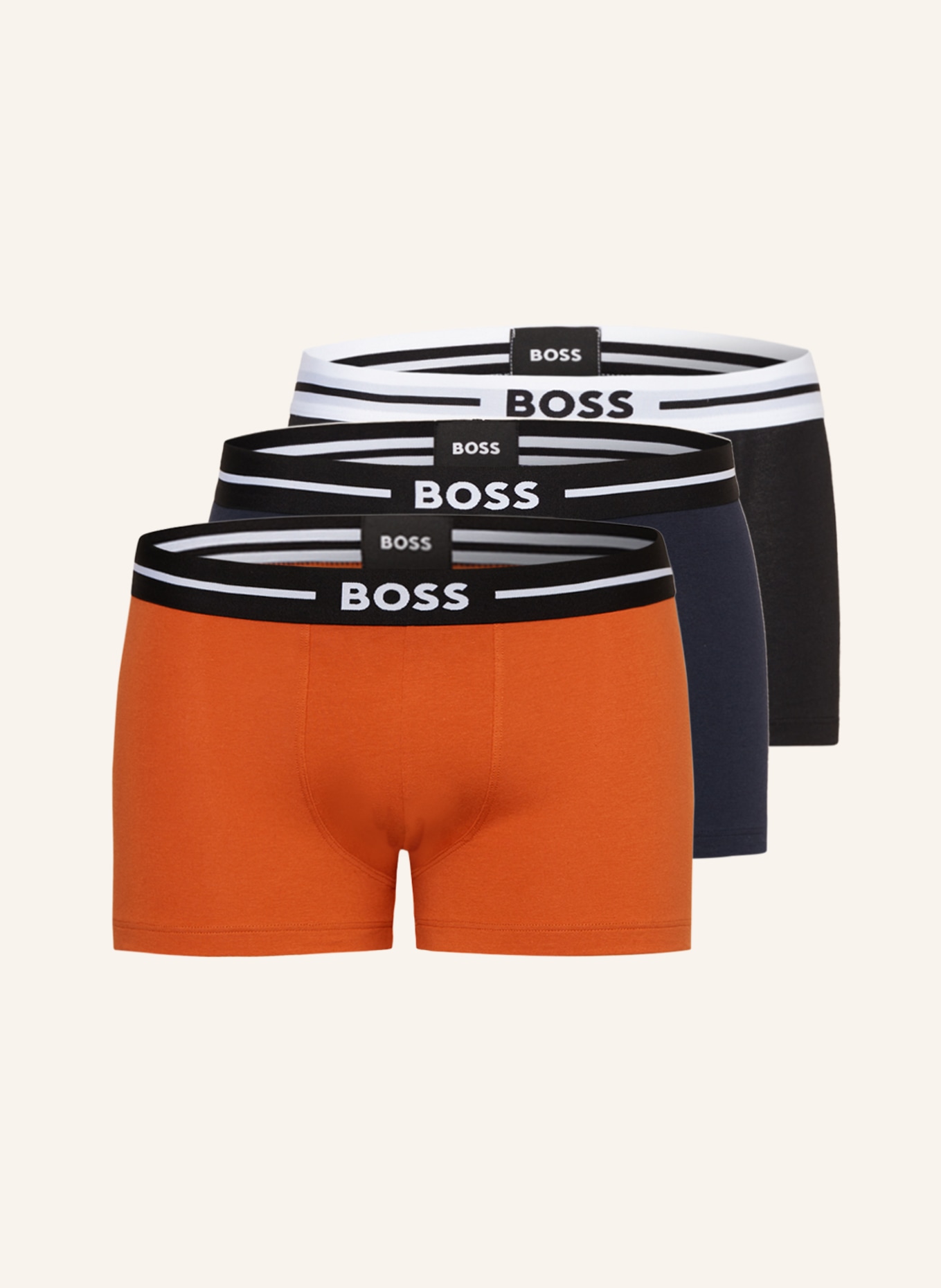 Bemærkelsesværdig overtro Igangværende BOSS 3-pack boxer shorts in orange/ black/ dark blue